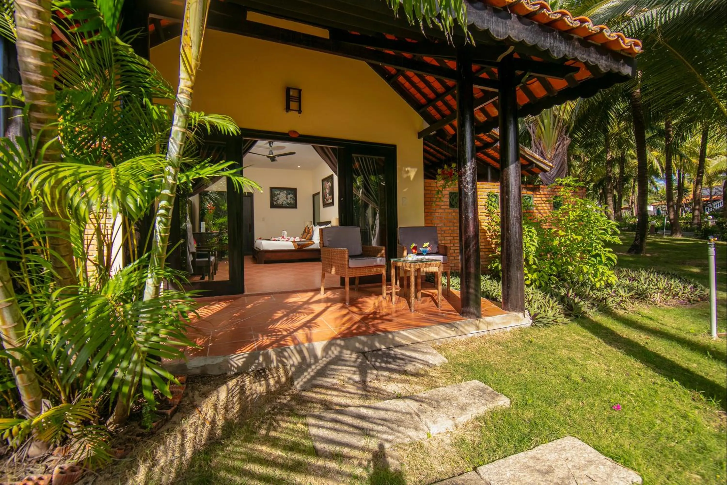 Garden view in Sea Lion Beach Resort Mui Ne