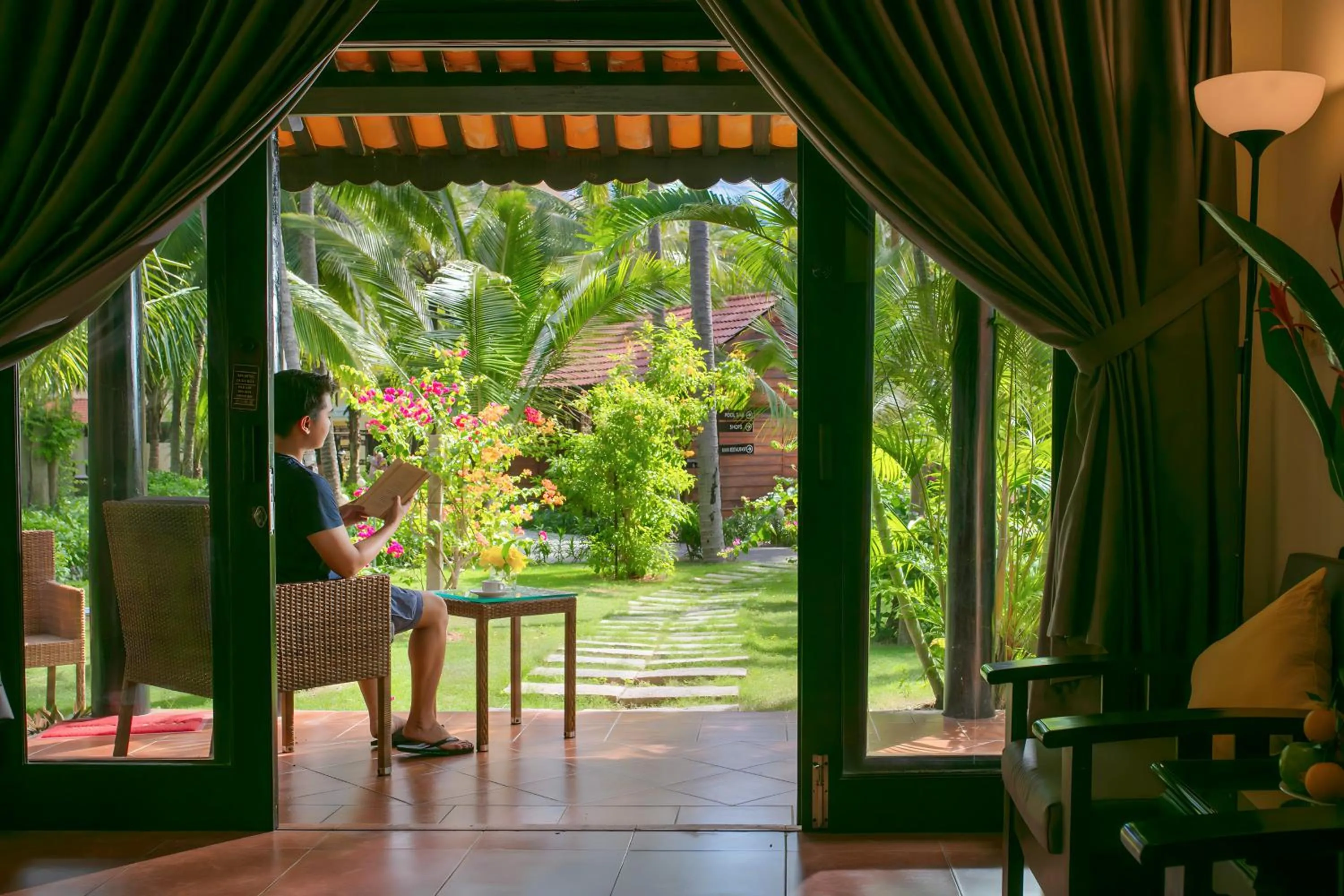 Garden view in Sea Lion Beach Resort Mui Ne