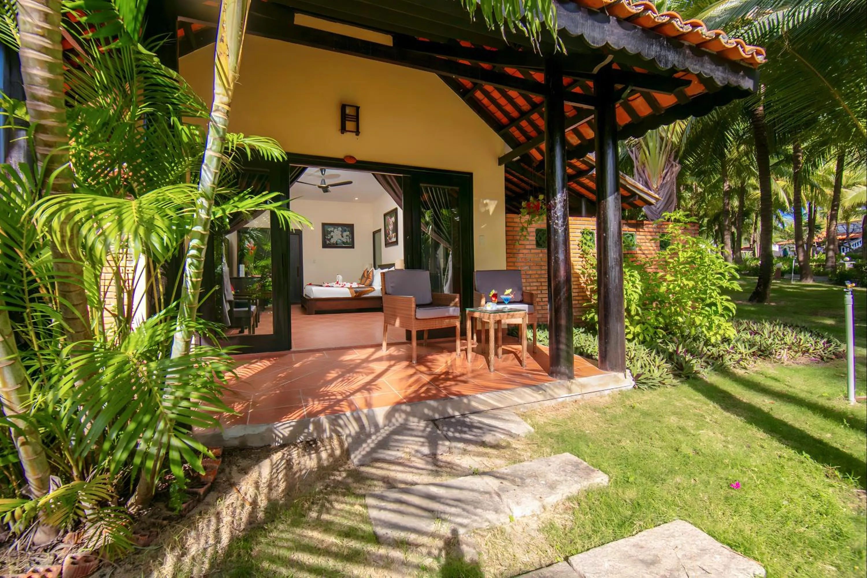 Garden view in Sea Lion Beach Resort Mui Ne