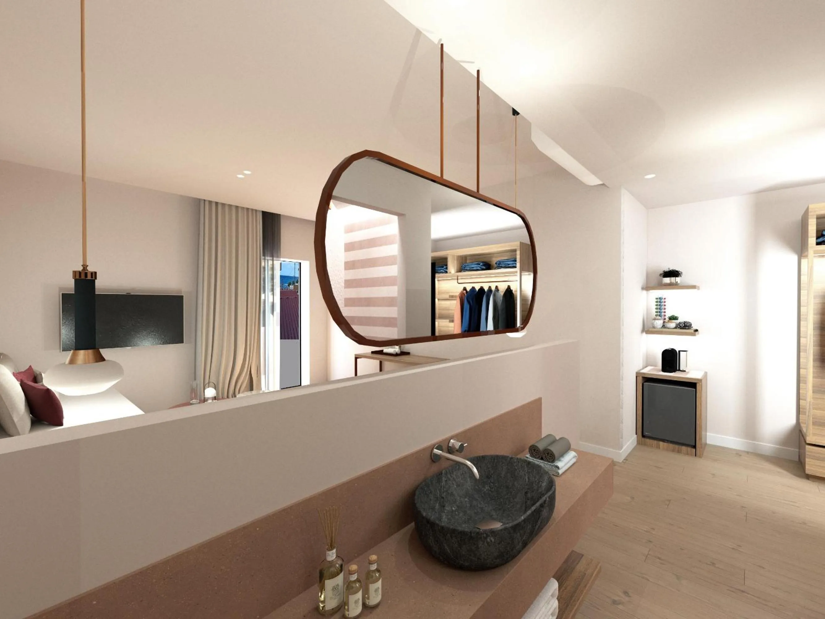 Bathroom, Bed in Zeus Hotels Neptuno Beach