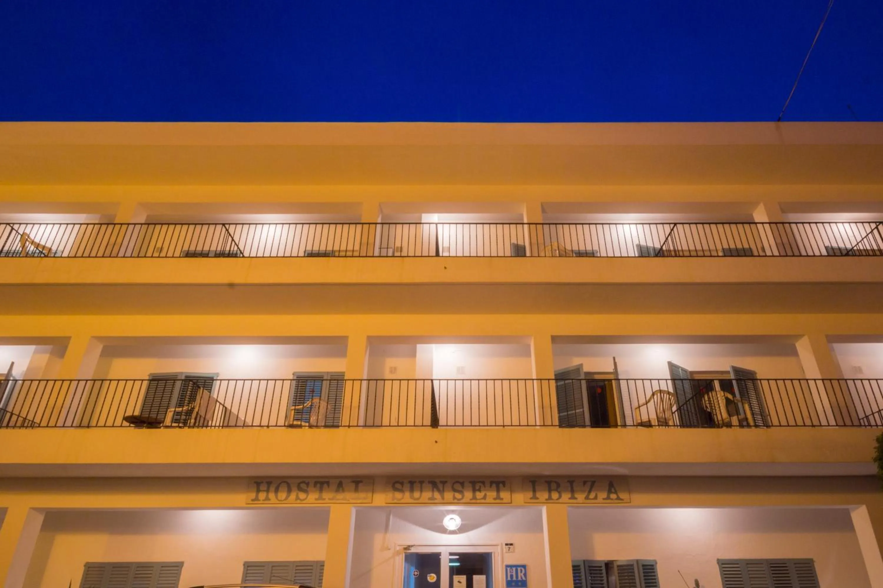 Facade/entrance in Hostal Sunset Ibiza