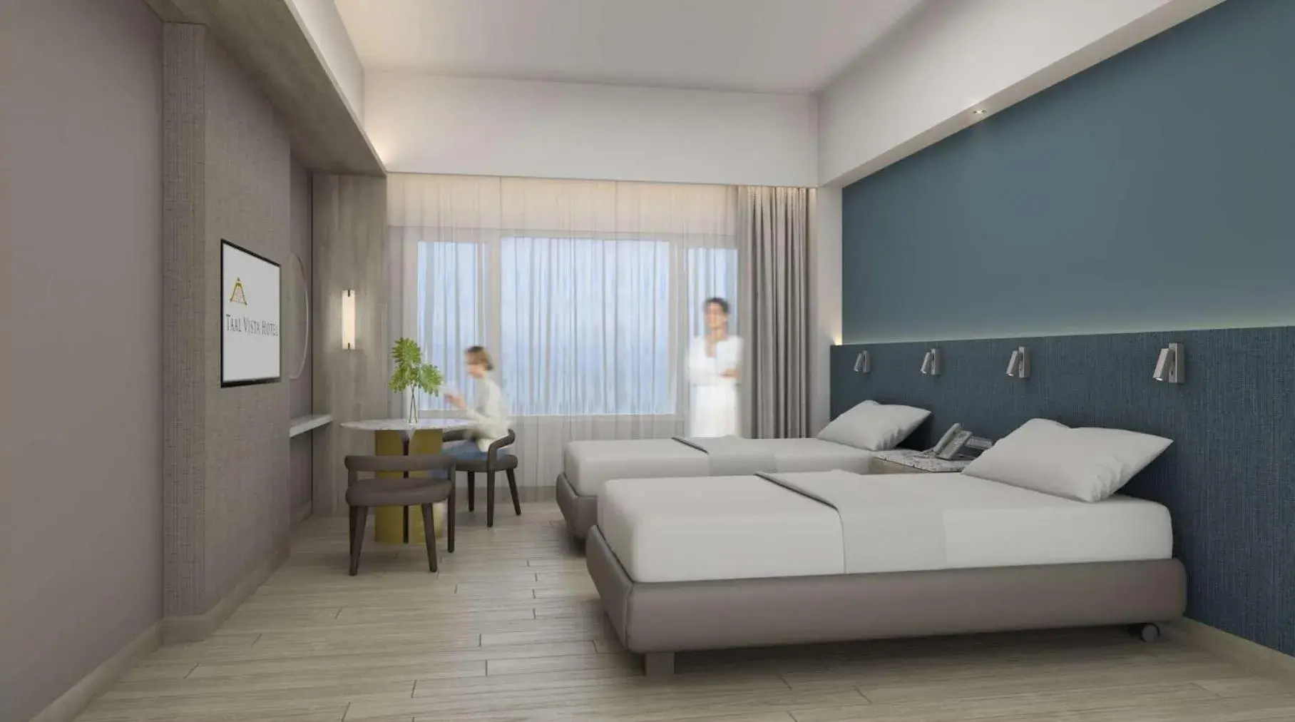 Deluxe Twin Room in Taal Vista Hotel Deluxe Twin Room in Taal Vista Hotel