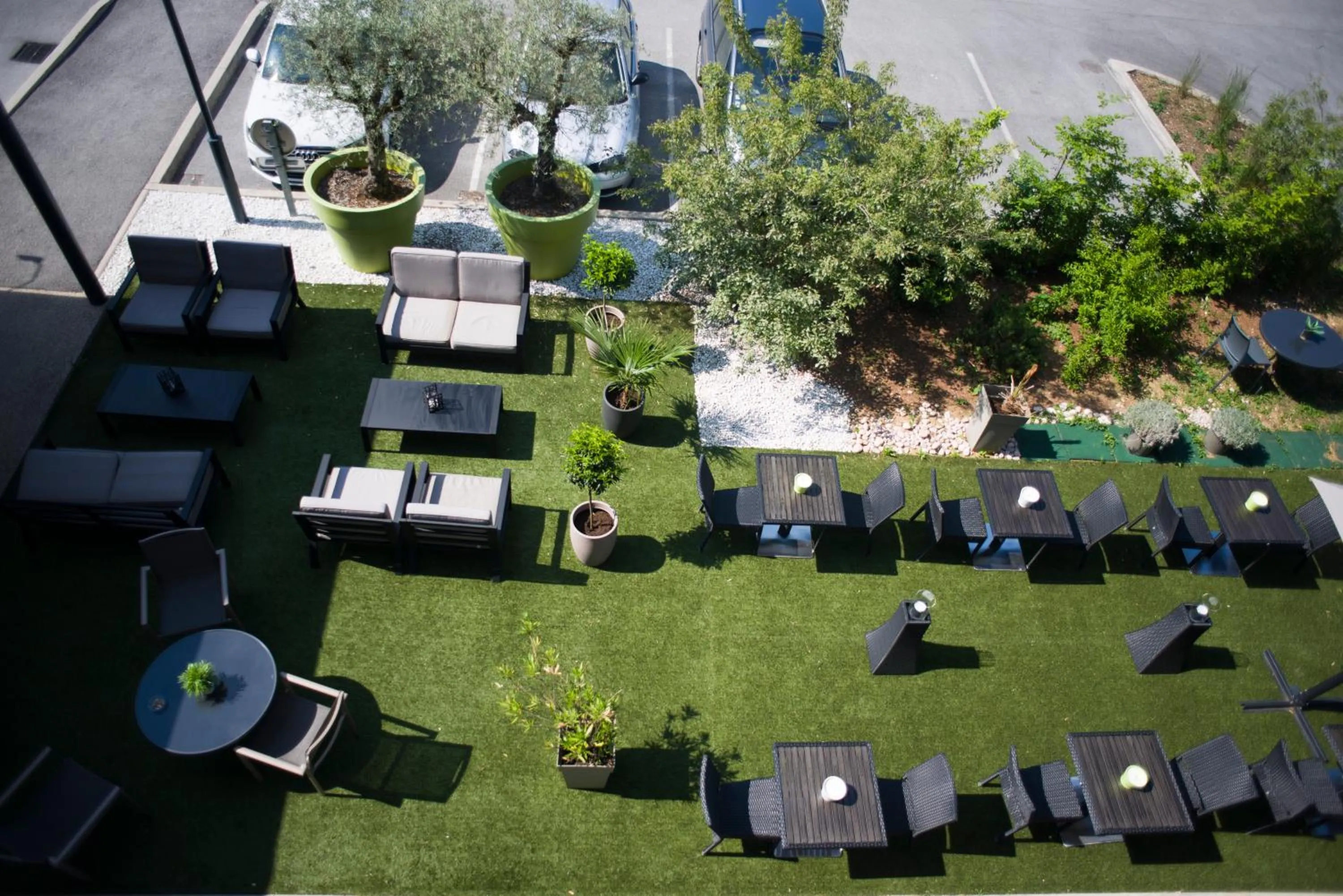 Balcony/Terrace in Temis hôtel Besançon