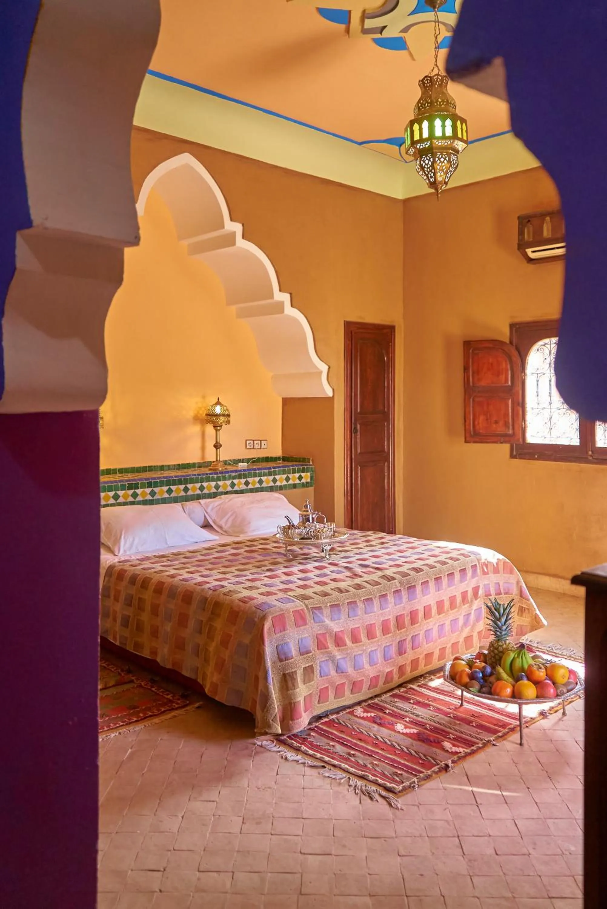 Bed in Hotel Kasbah Azalay