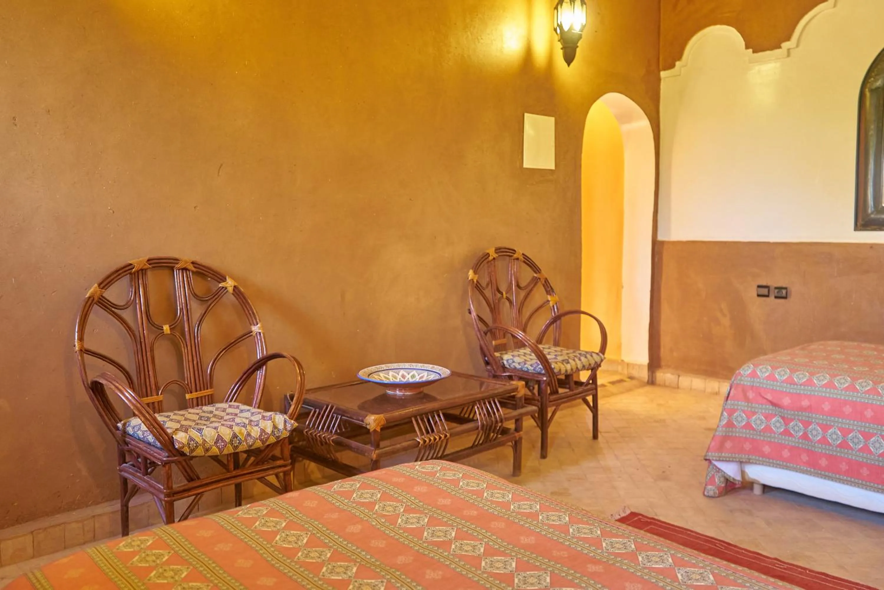 Bed in Hotel Kasbah Azalay