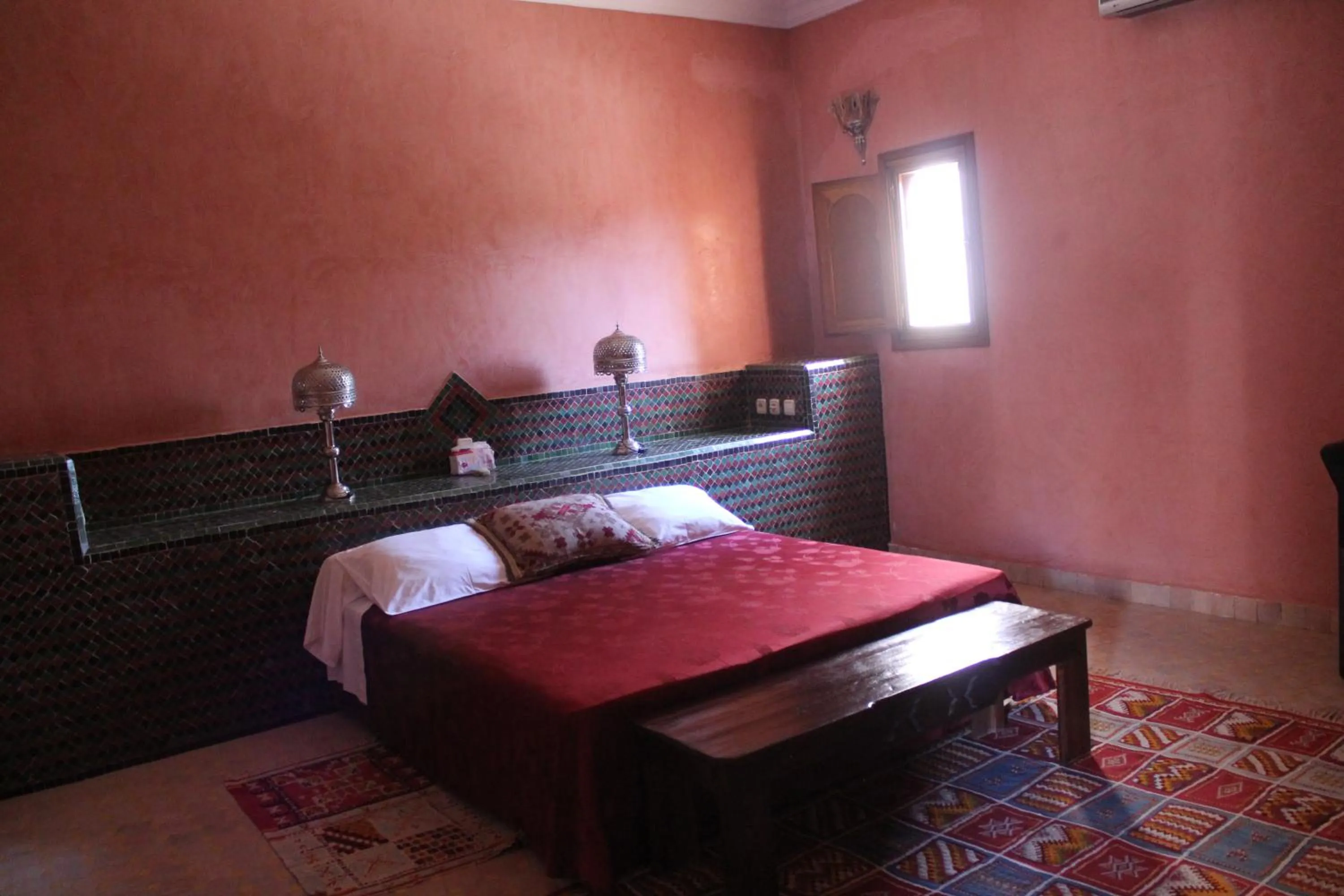 Bed in Hotel Kasbah Azalay