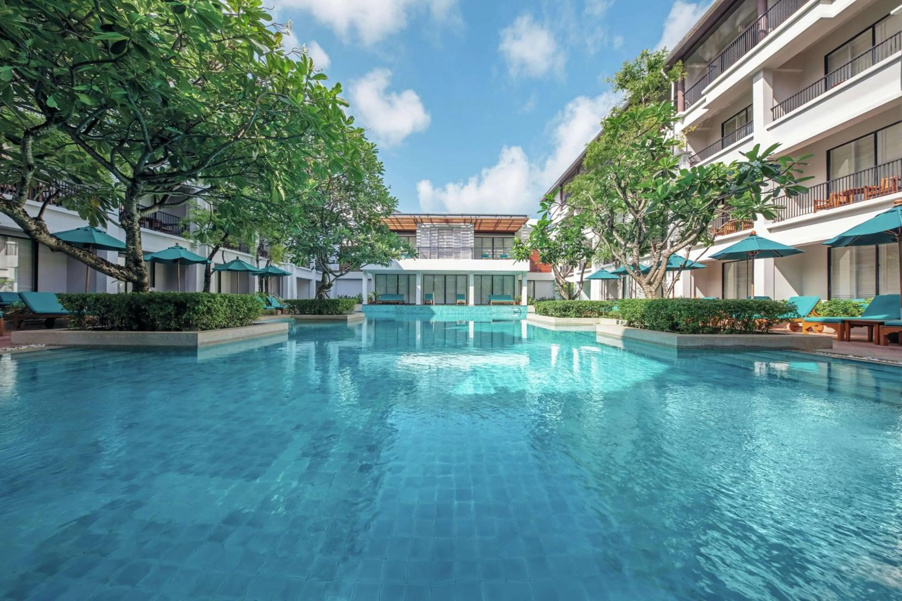 Pool view in DoubleTree by Hilton Phuket Banthai Resort