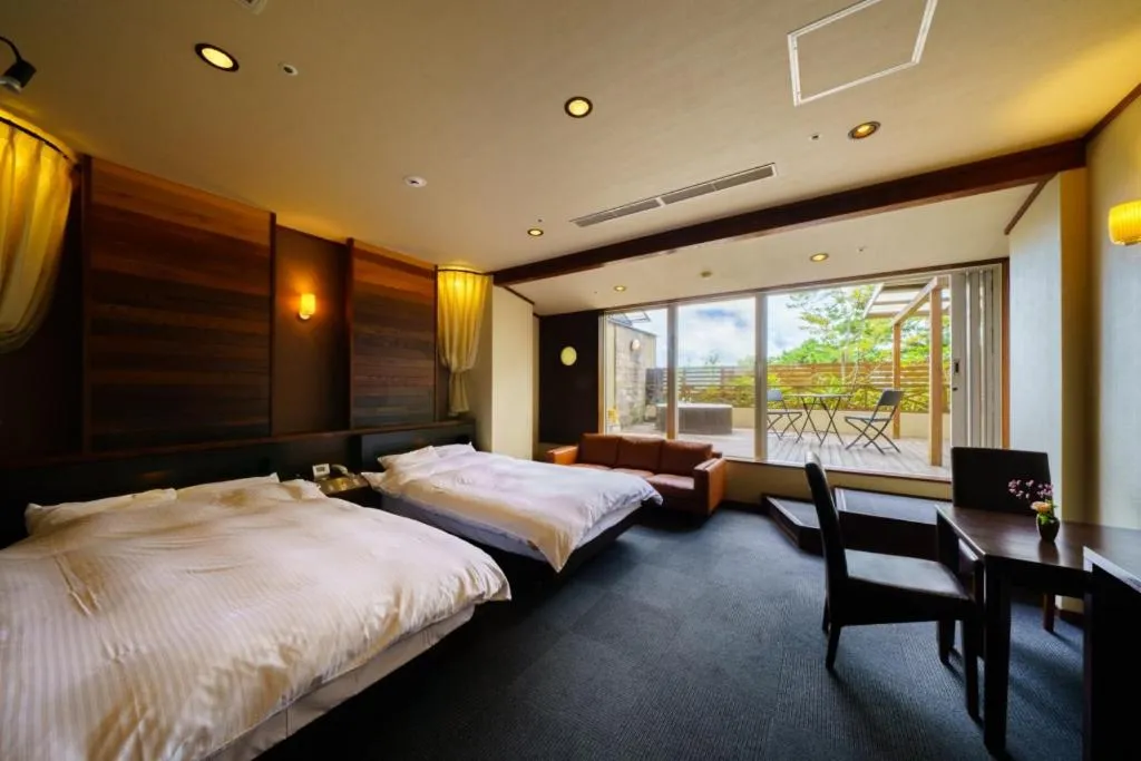 Bed in Hotel Beppu Pastoral