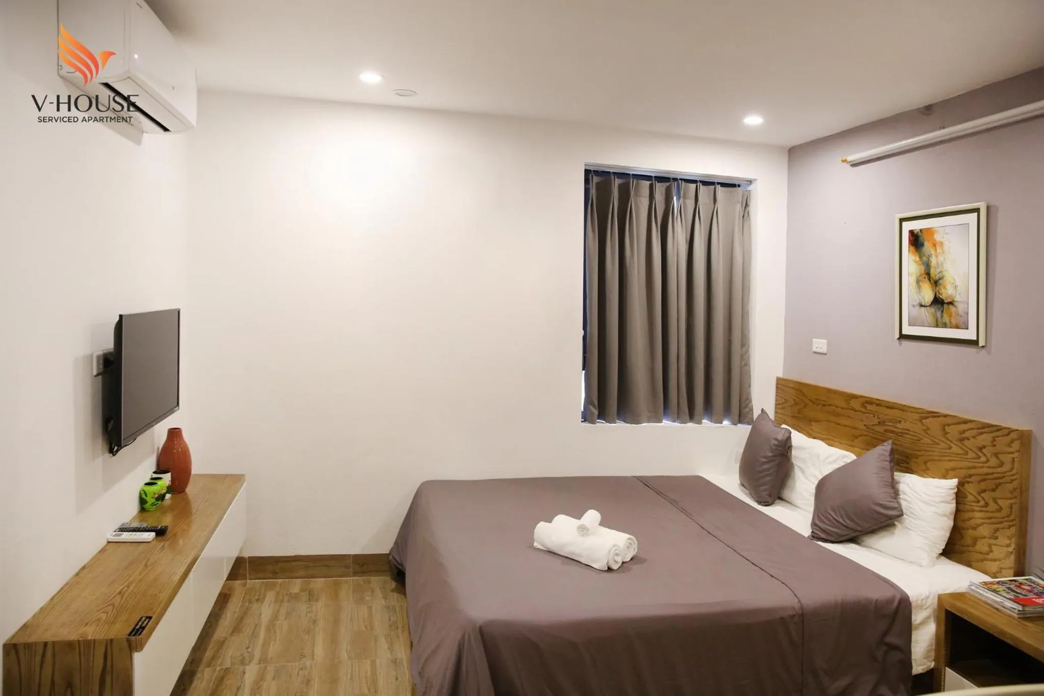 Bed in V House 5 Serviced Apartment