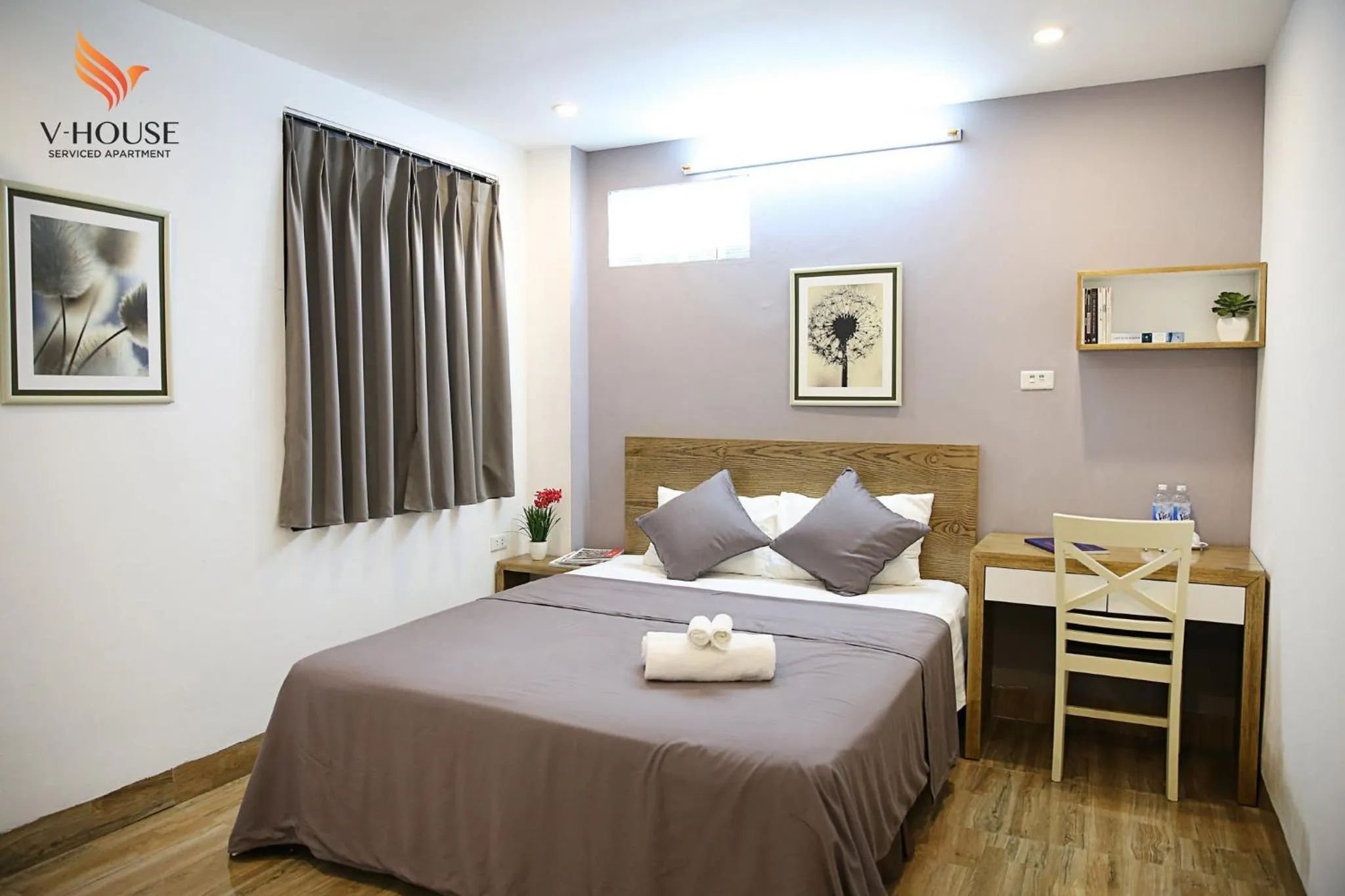 Bed in V House 5 Serviced Apartment