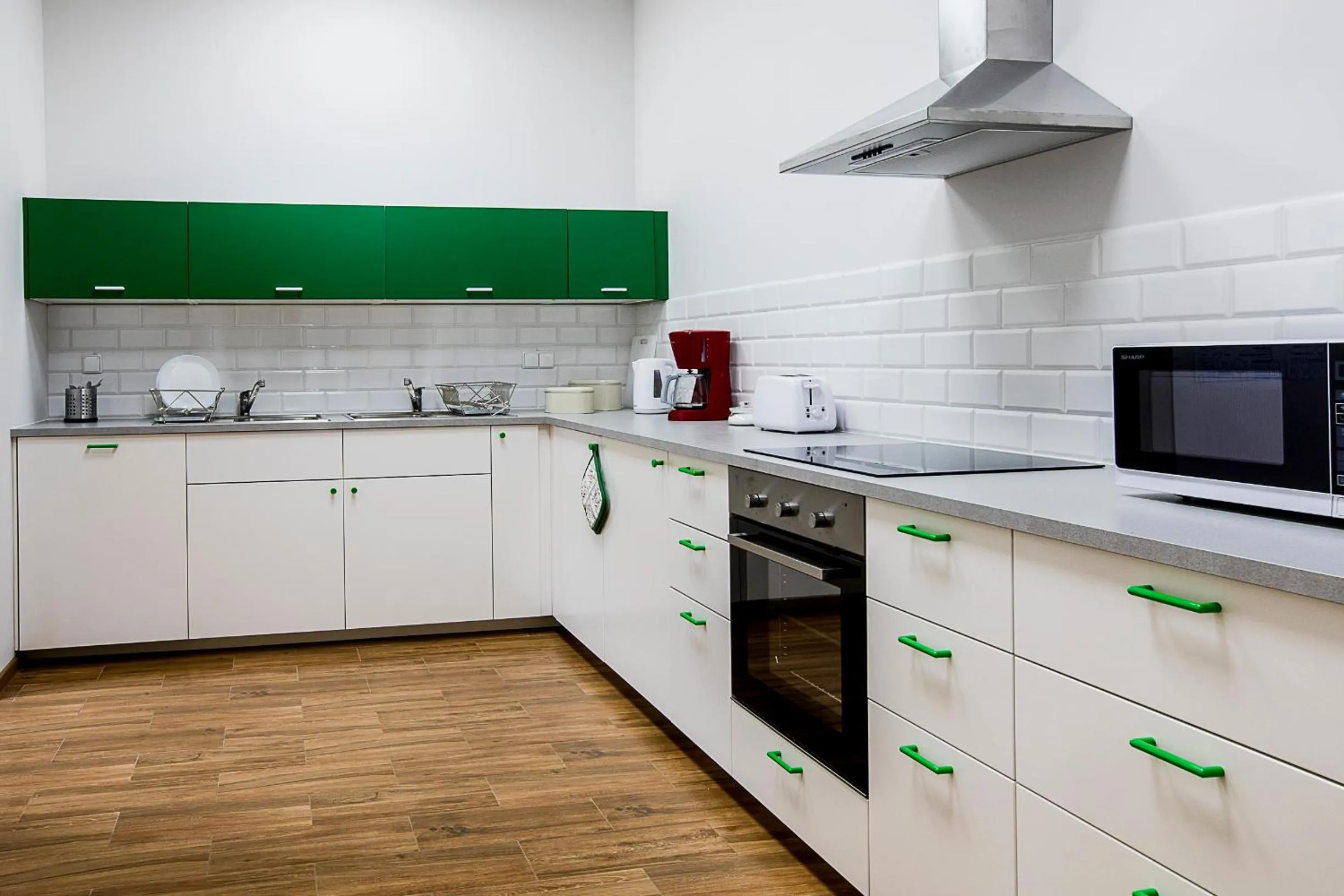 Communal kitchen in Inbed Hostel