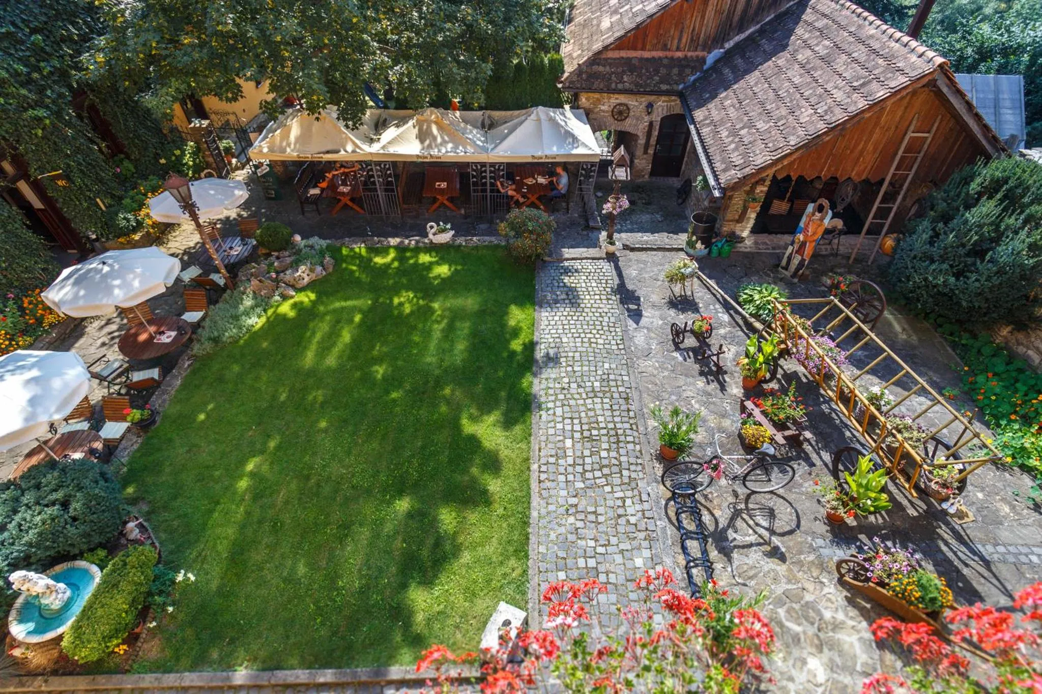 Garden view in Penzión - Restaurant Atrium