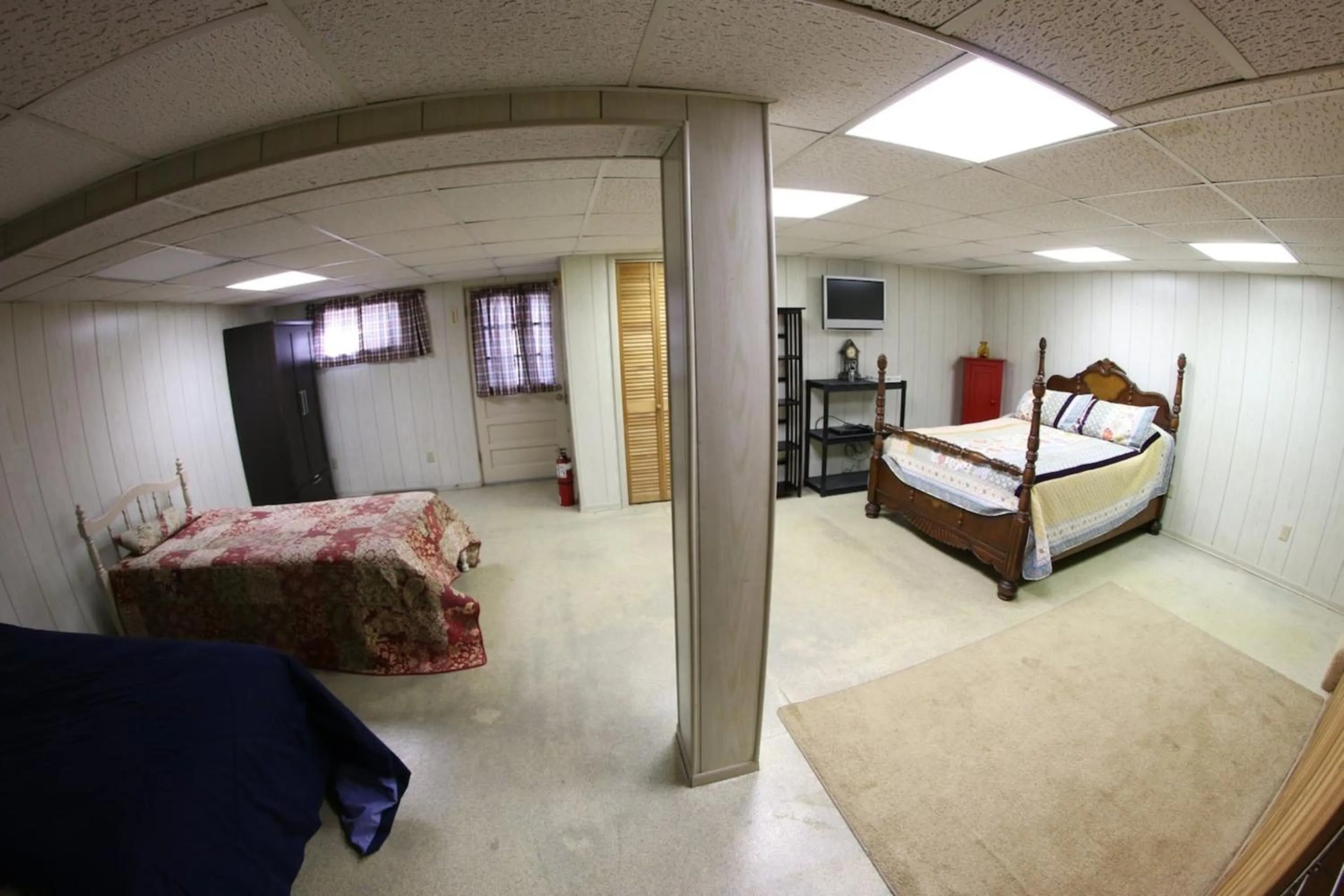 Bedroom, Bed in Awesome Flat Top Farmhouse