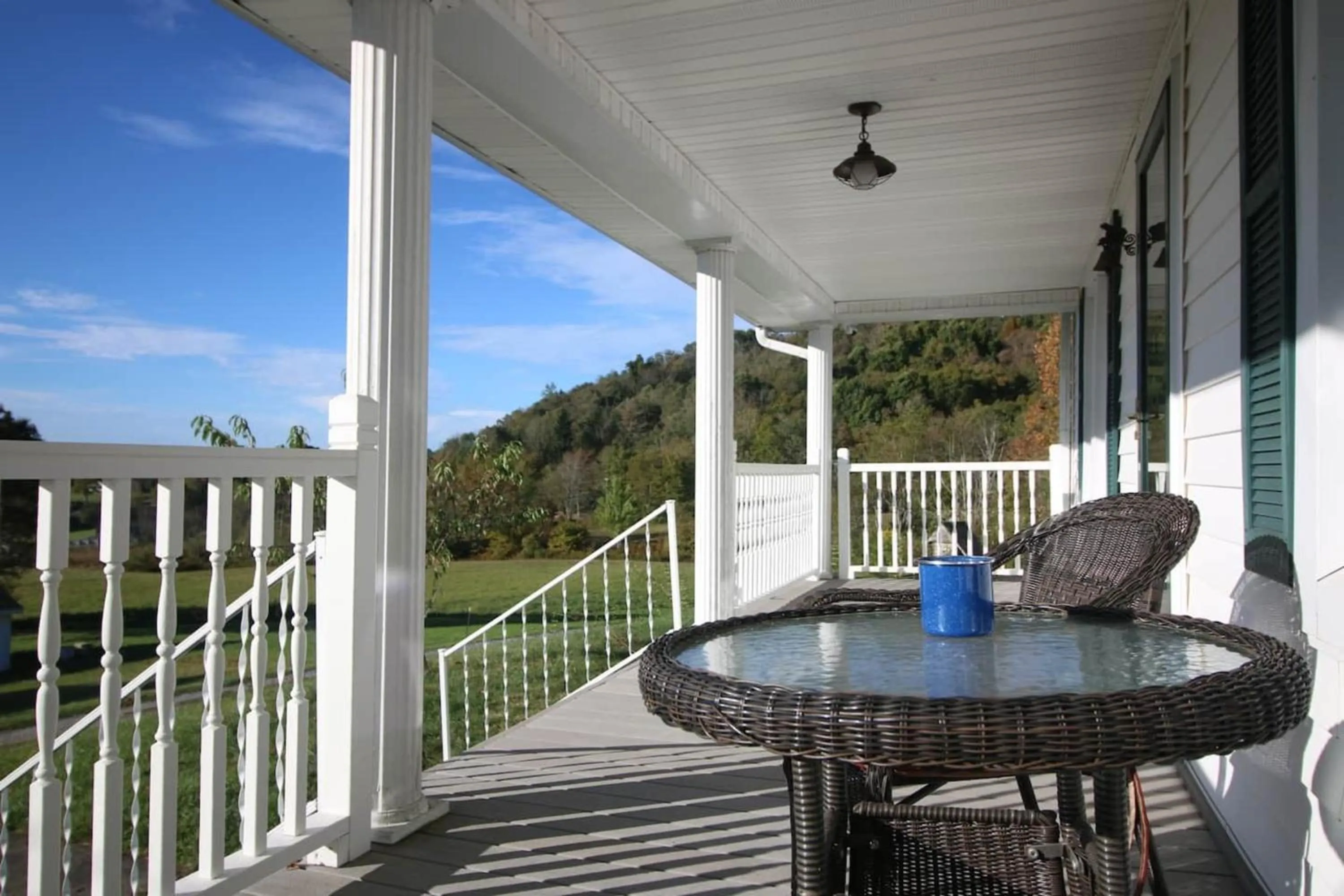 Balcony/Terrace in Awesome Flat Top Farmhouse