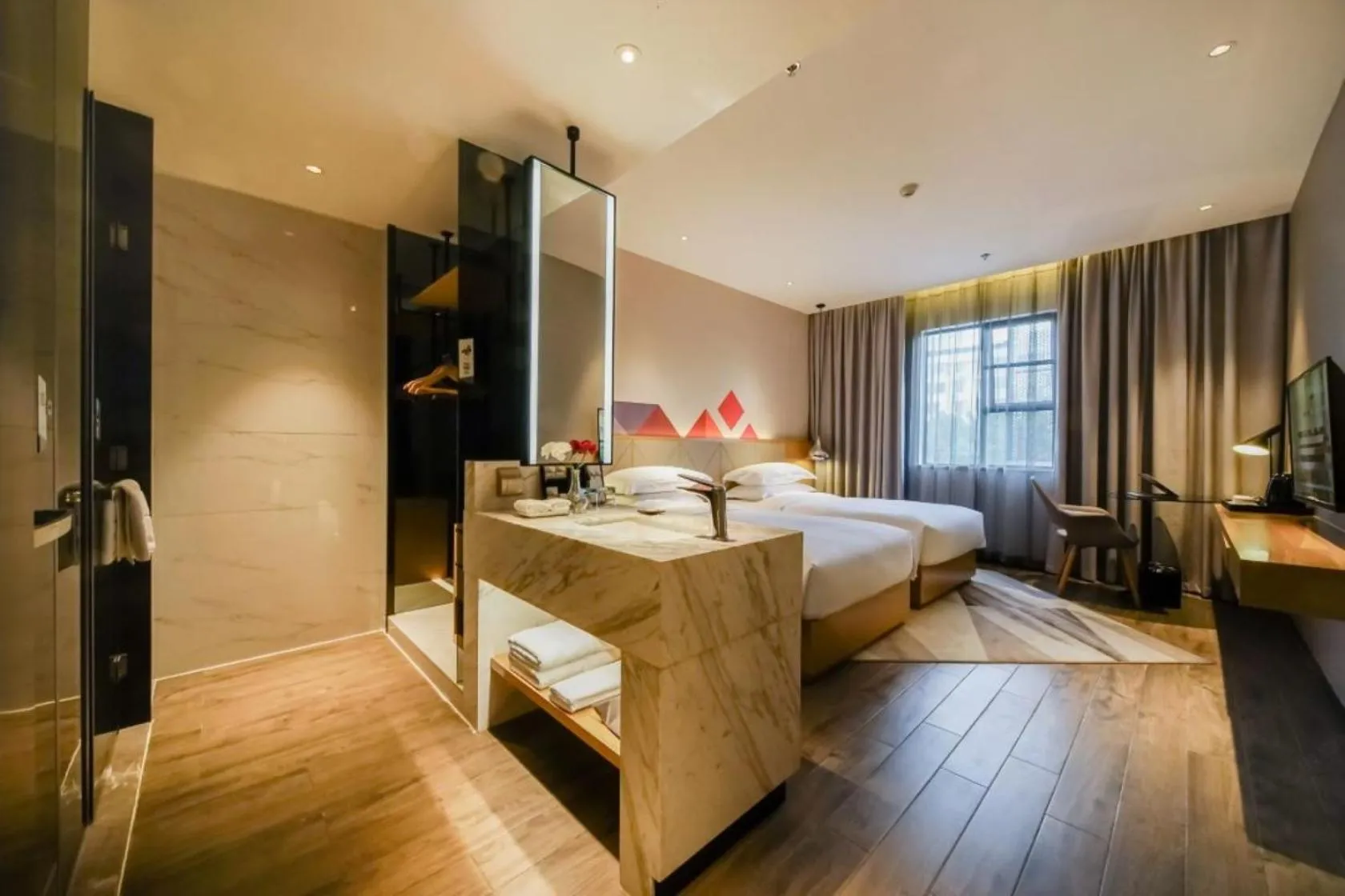 Bed in Borrman International Hotel Canton Tower Chigang Metro Station Flagship Branch