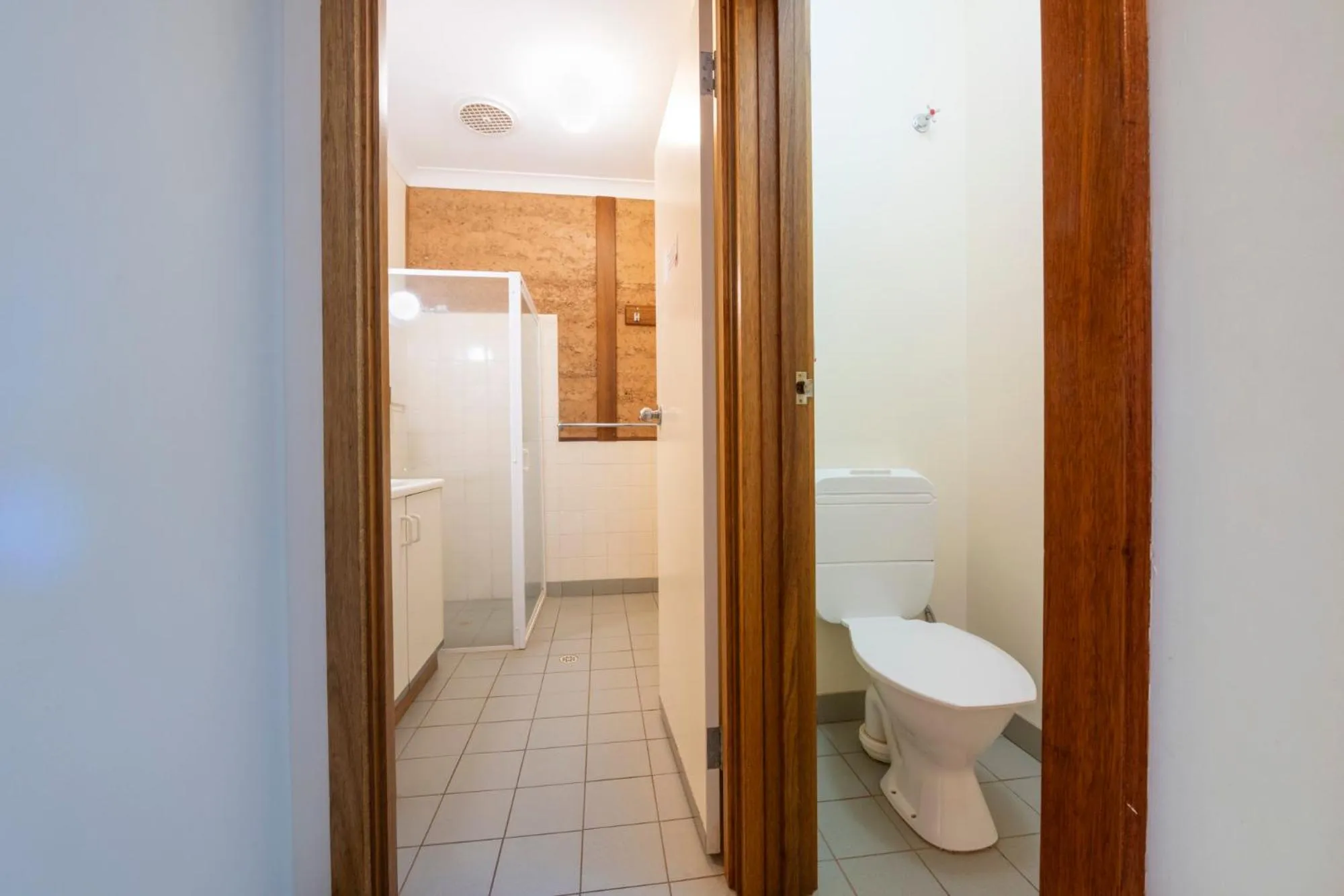 Shower in Mud Hut Motel