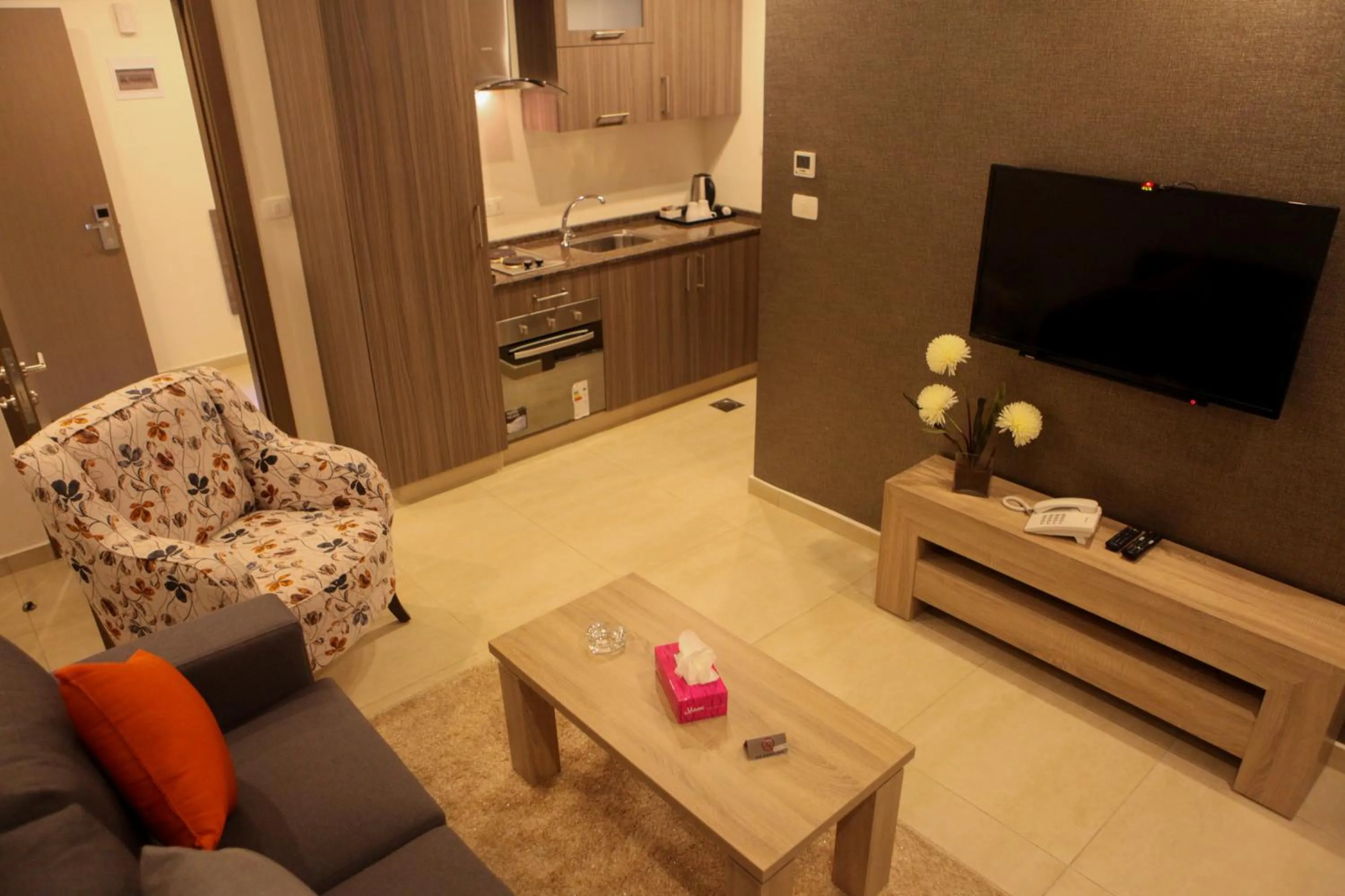 Living room in Almond Hotel Apartments