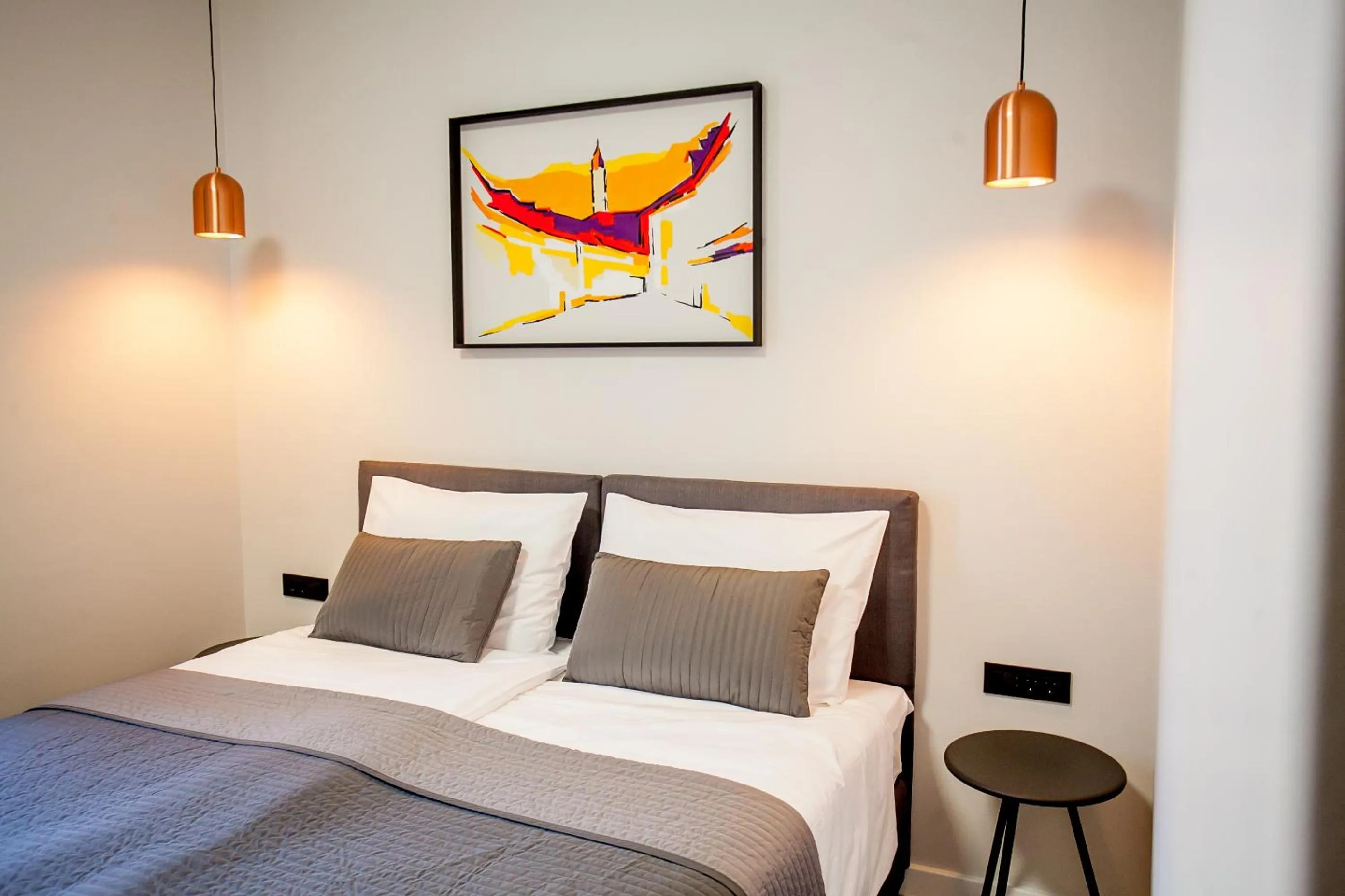 Bed in Zagreb City Vibe Apartments & Rooms