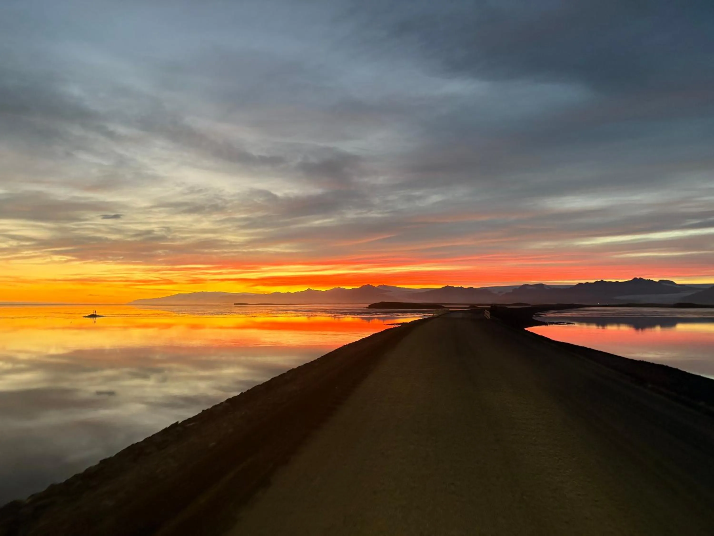 Natural landscape in Guesthouse Hvammur by the Harbour