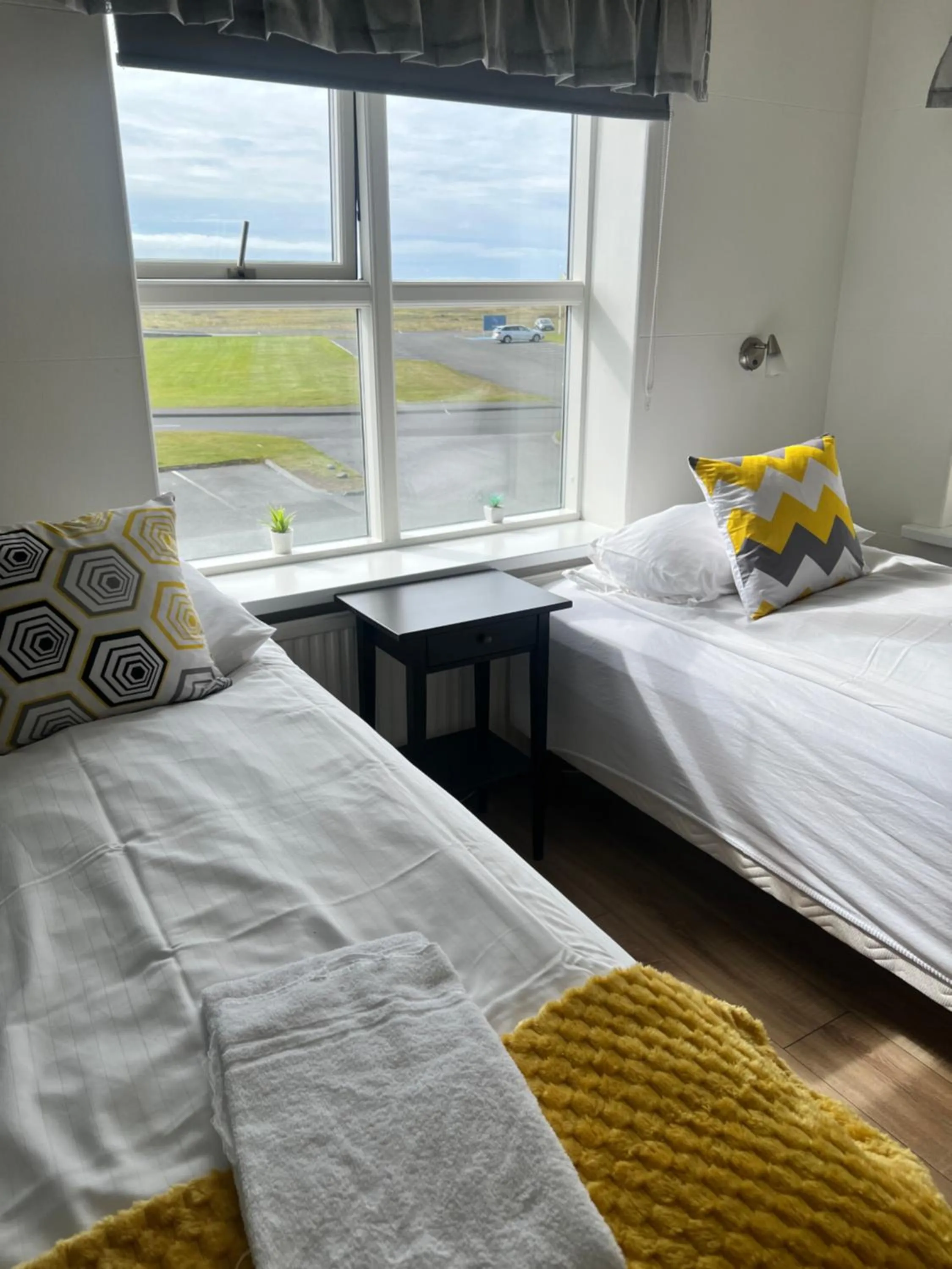 Bed in Guesthouse Hvammur by the Harbour