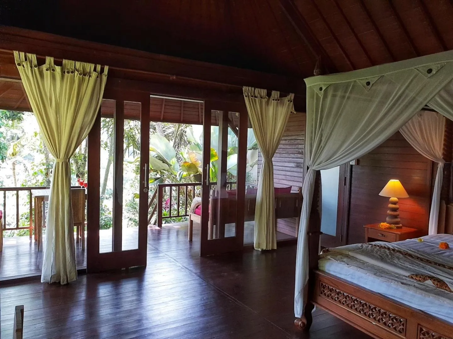 Bed in Secluded Jungle Villa