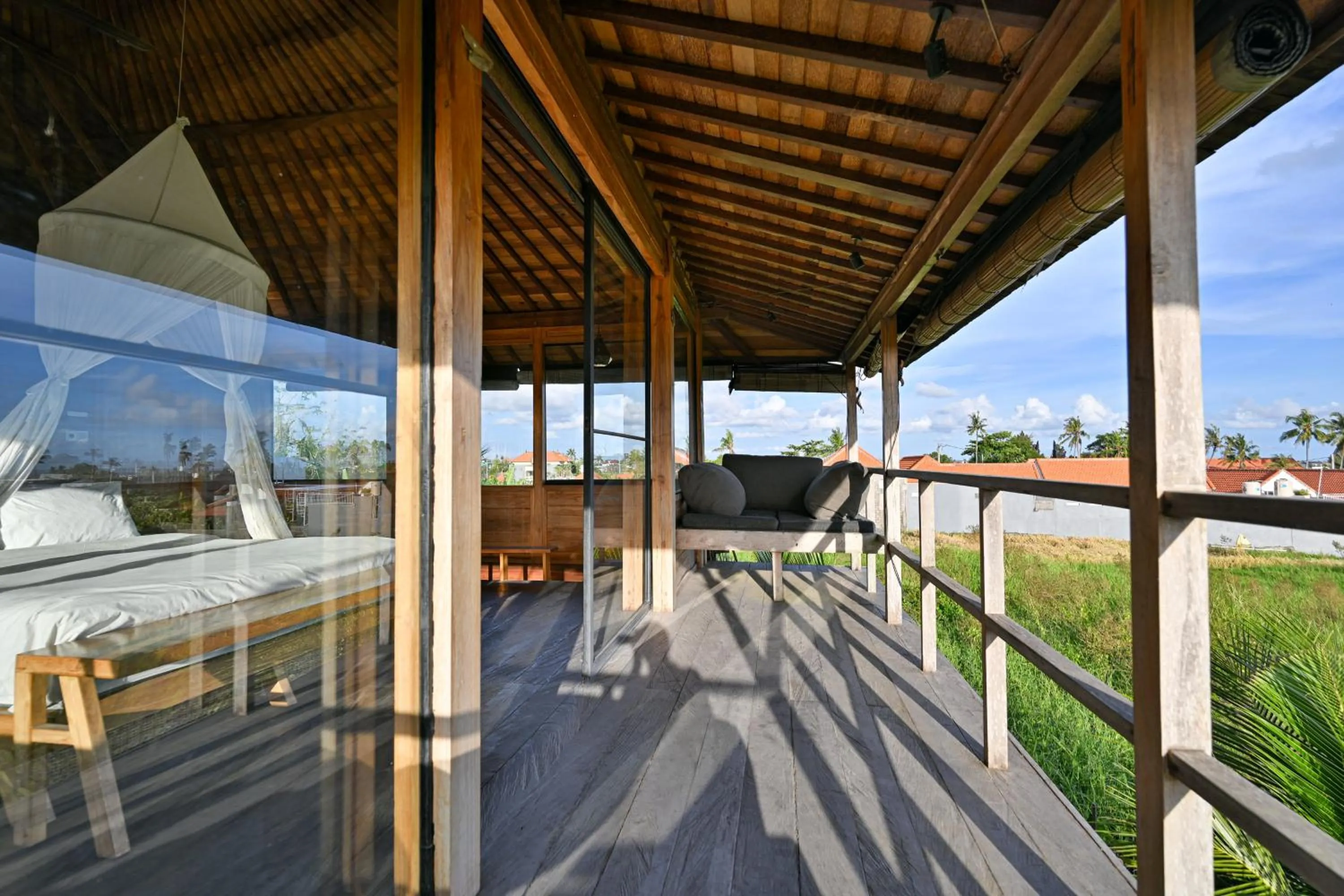 Balcony/Terrace in Canggu Wooden Green Paradise