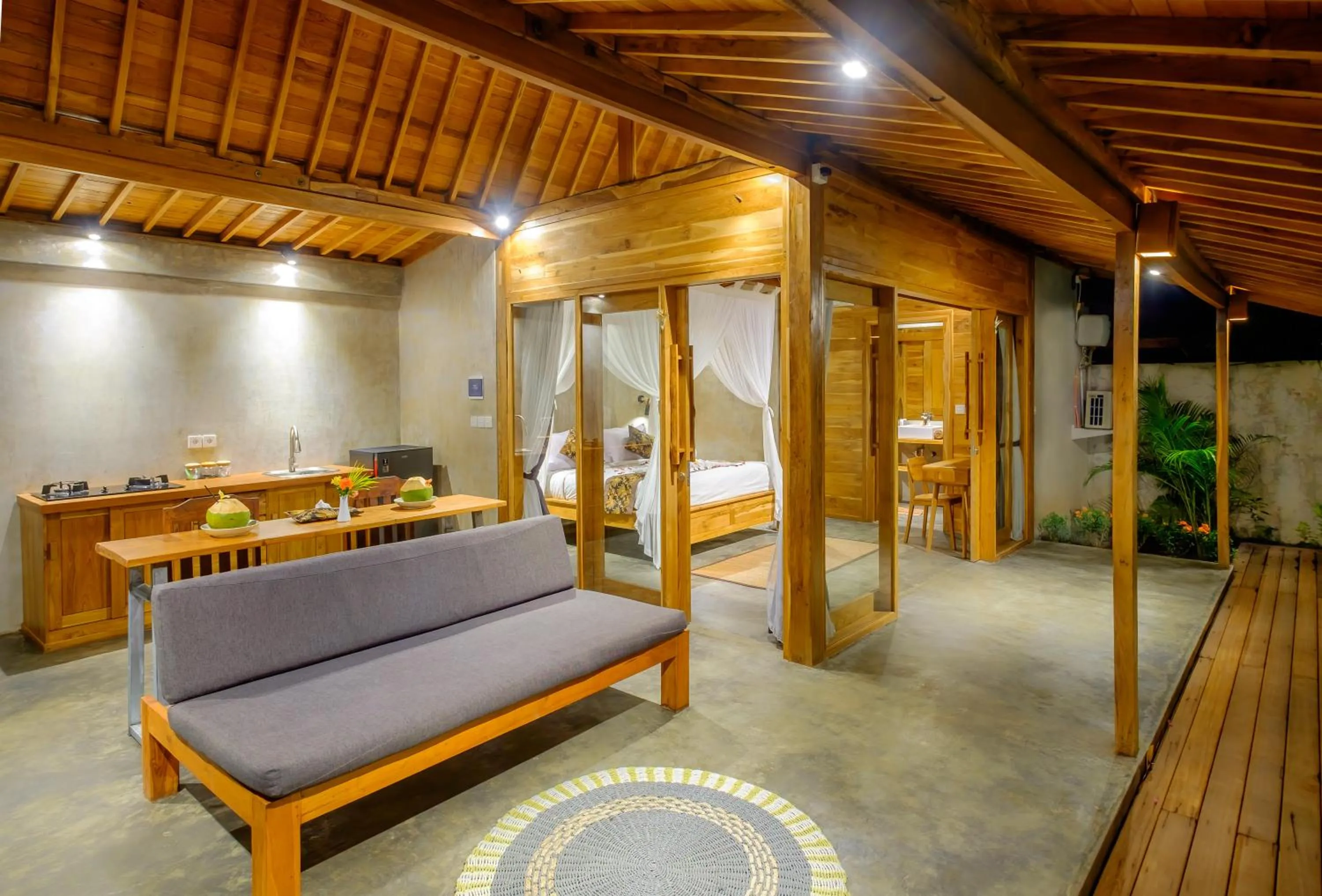 Living room in Canggu Wooden Green Paradise