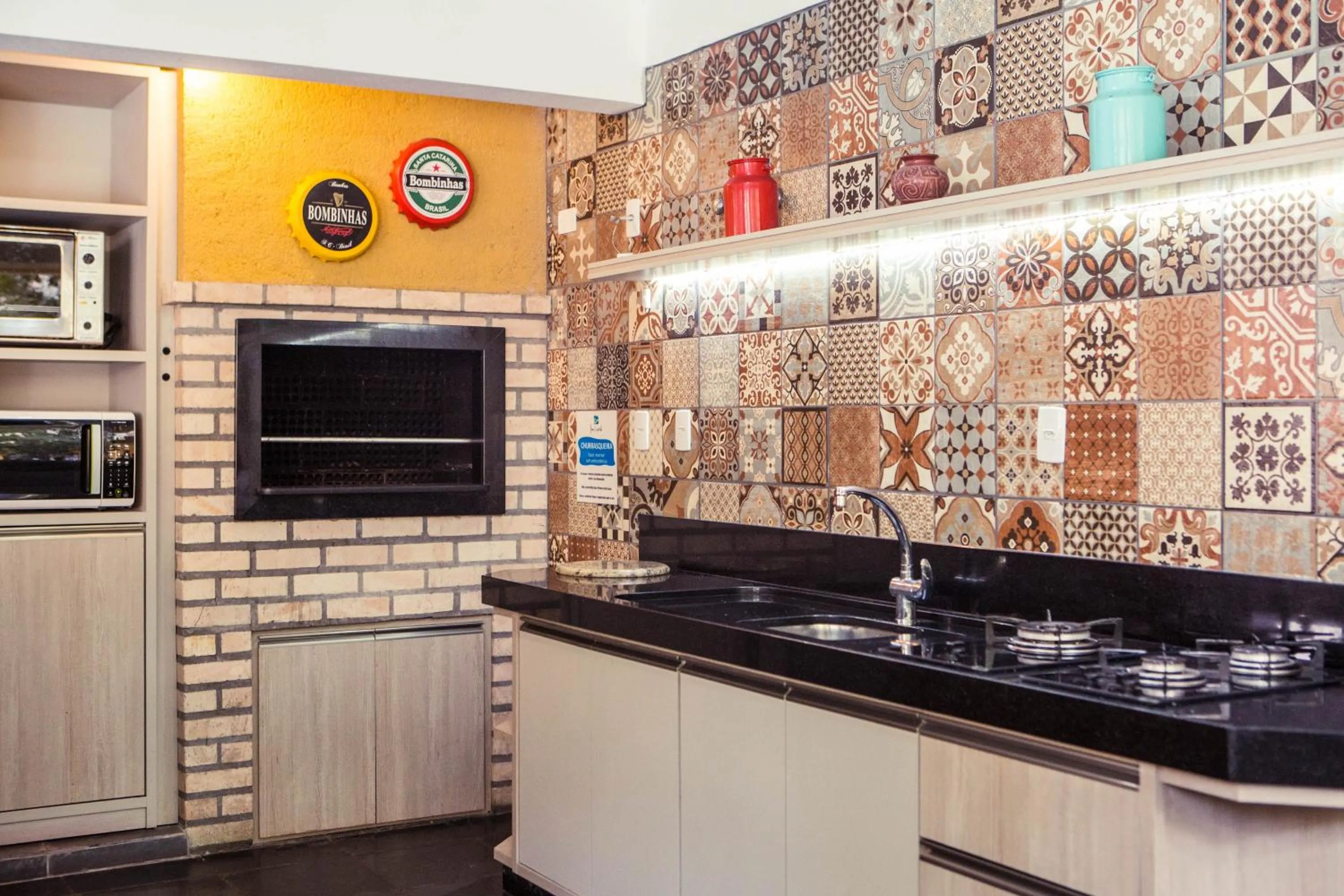 BBQ facilities in Pousada Dom Capudi