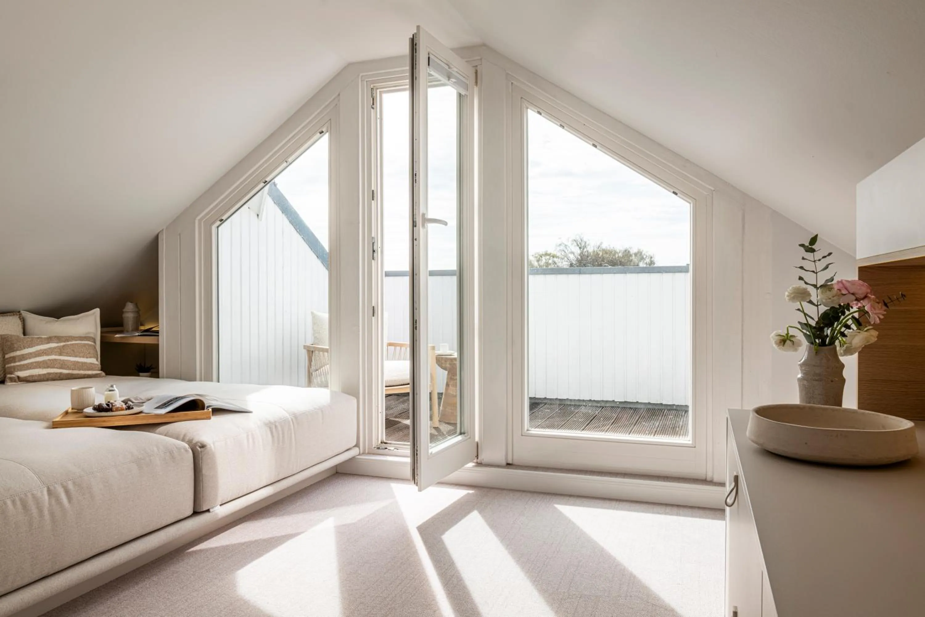 Balcony/Terrace, Bed in Villa Astoria - Kühlungsborn