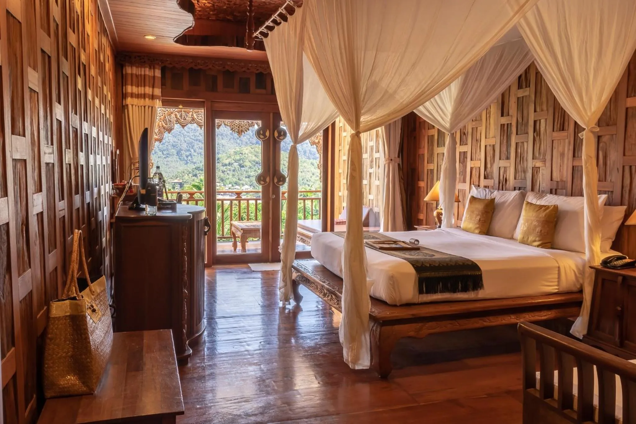 Natural landscape, Bed in Santhiya Koh Phangan Resort and Spa