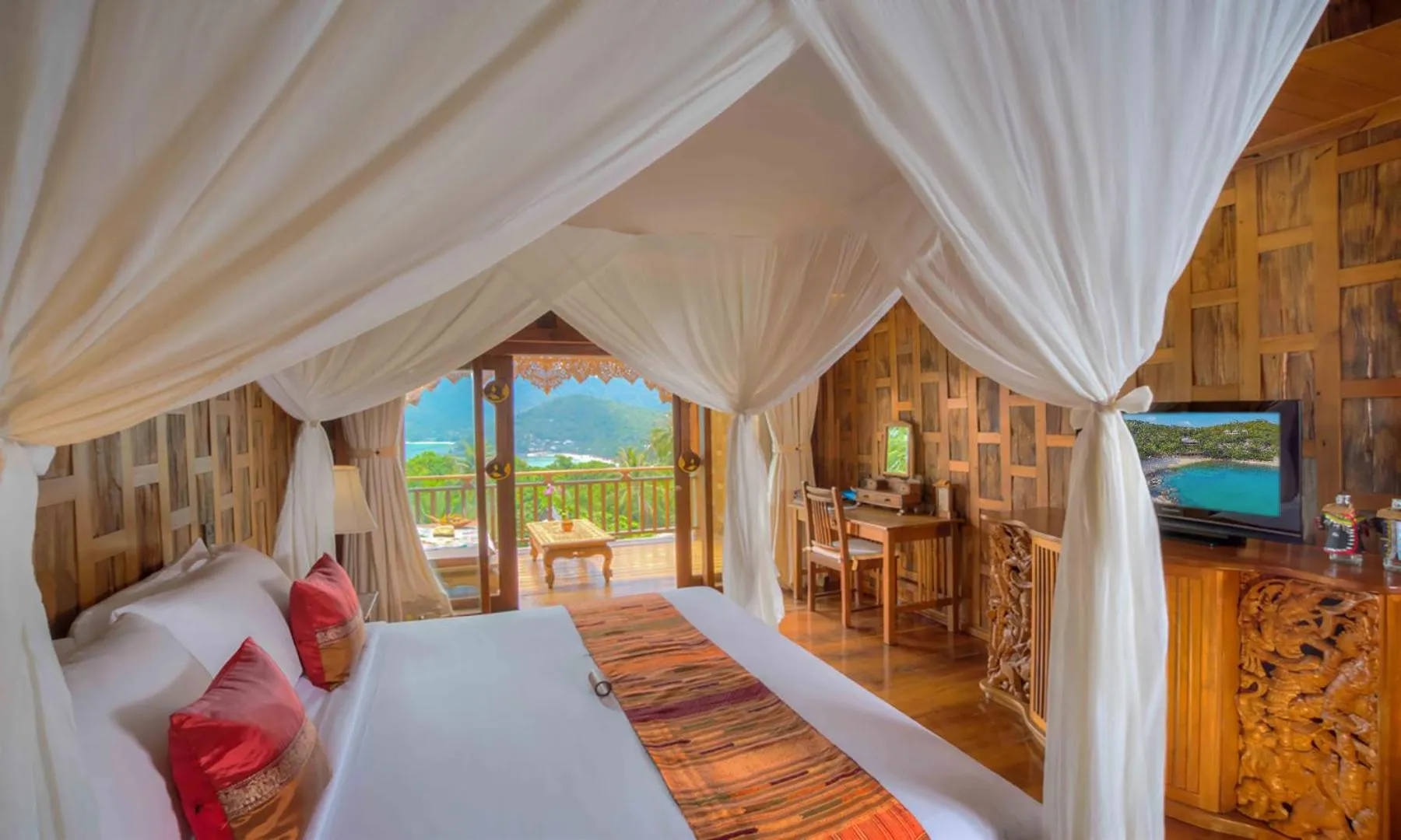 Bedroom, Bed in Santhiya Koh Phangan Resort and Spa