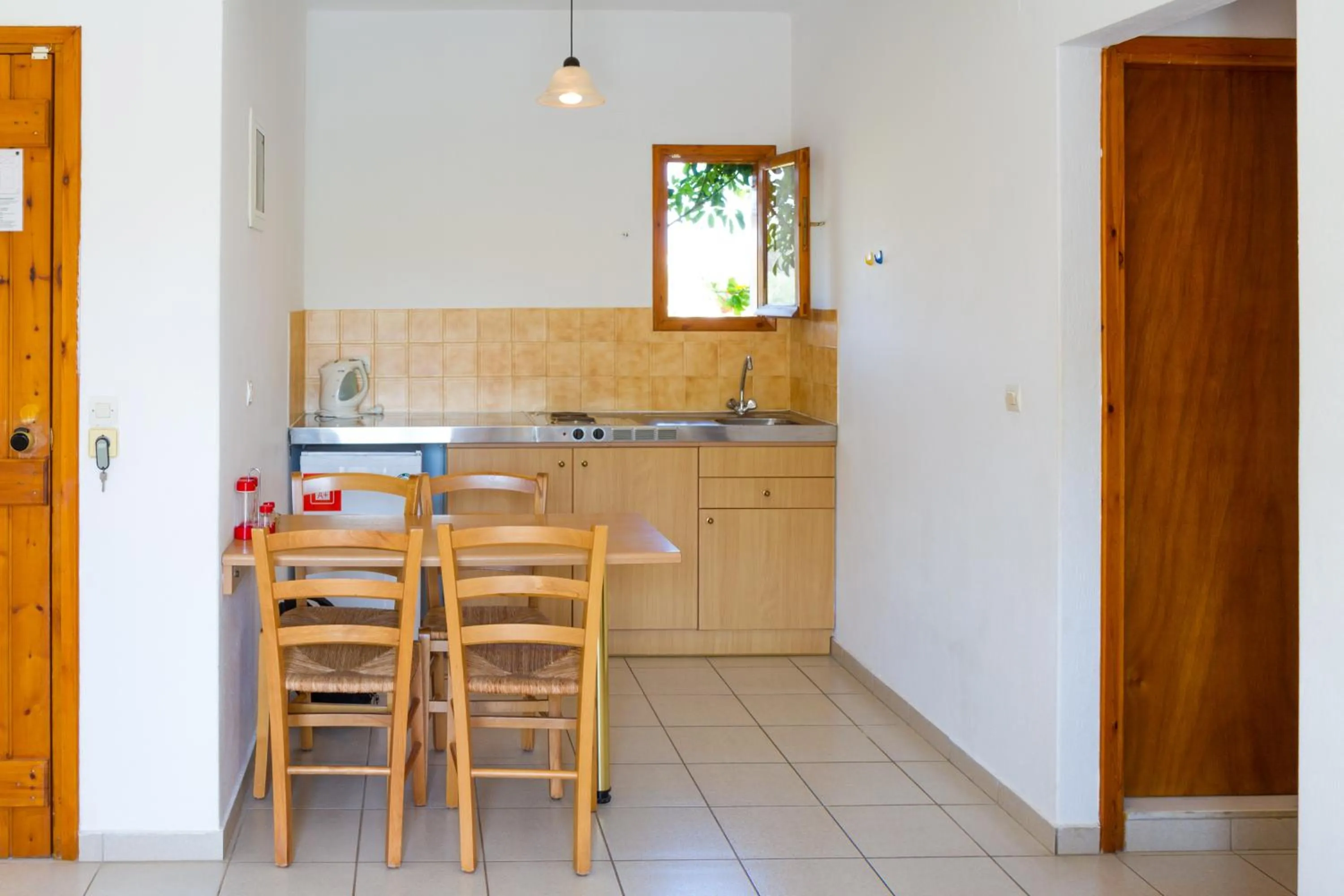 Kitchen or kitchenette in Ideal Hotel