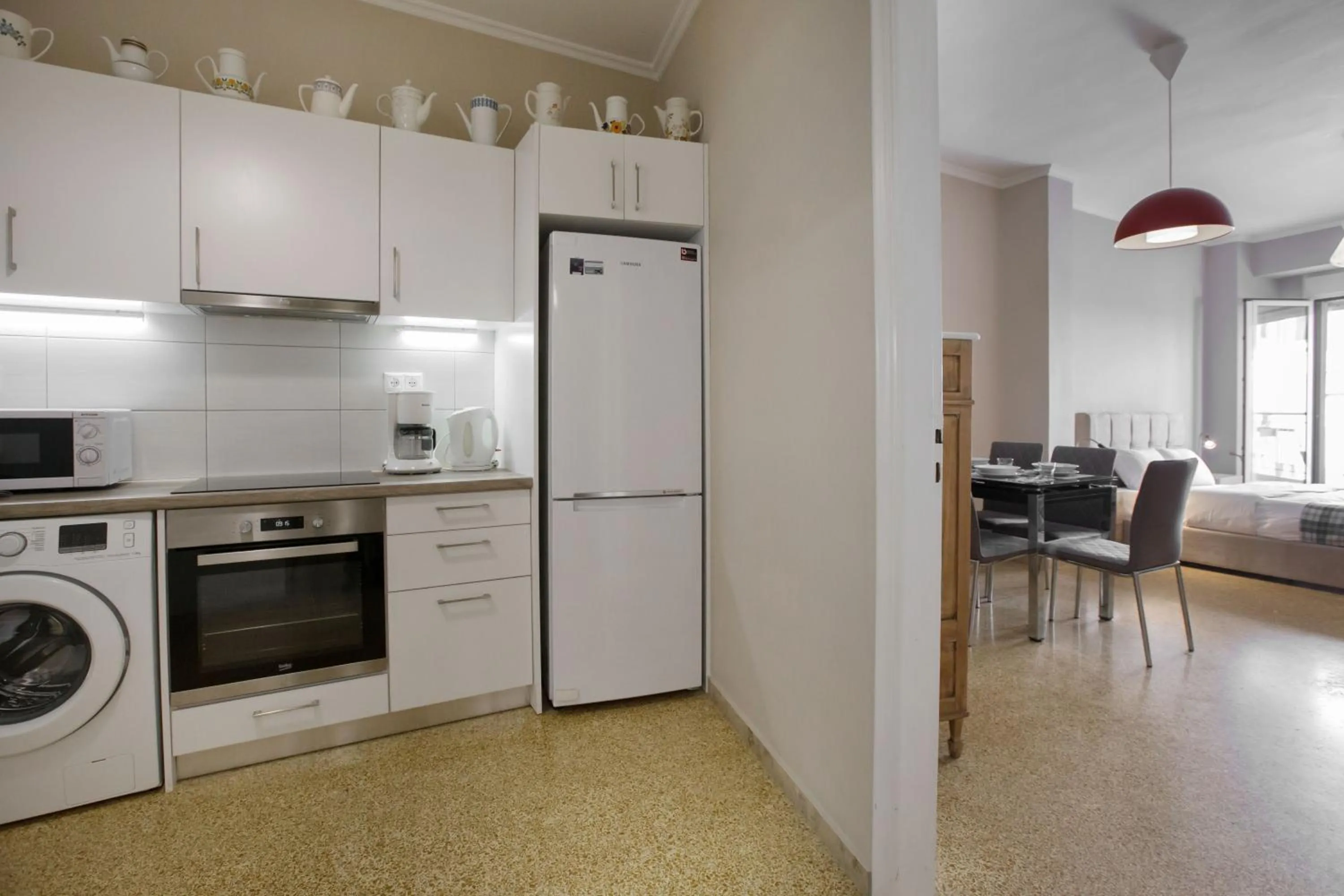 Kitchen or kitchenette in Leonidas Loft in the heart of Athens by GHH