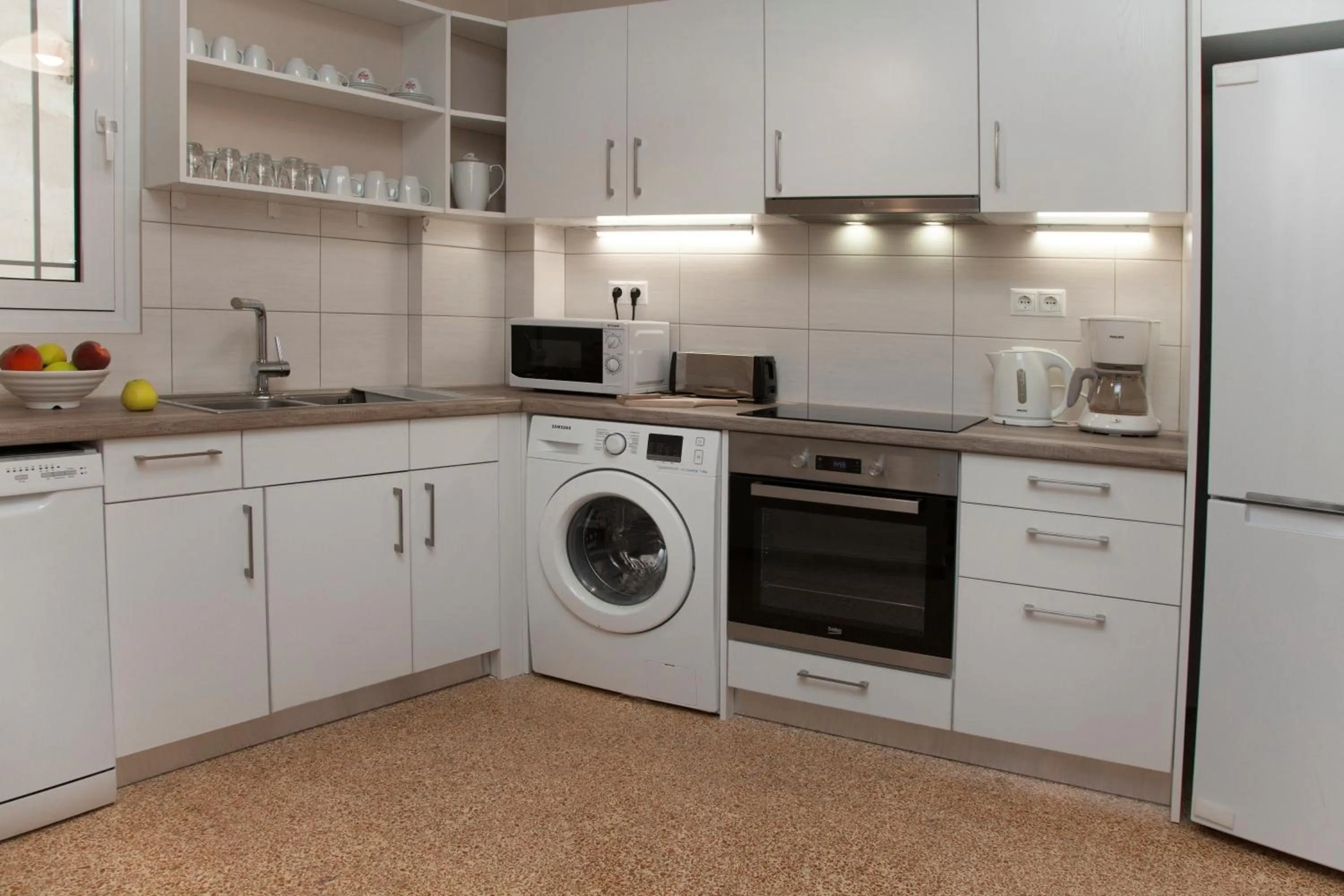 Kitchen or kitchenette in Leonidas Loft in the heart of Athens by GHH