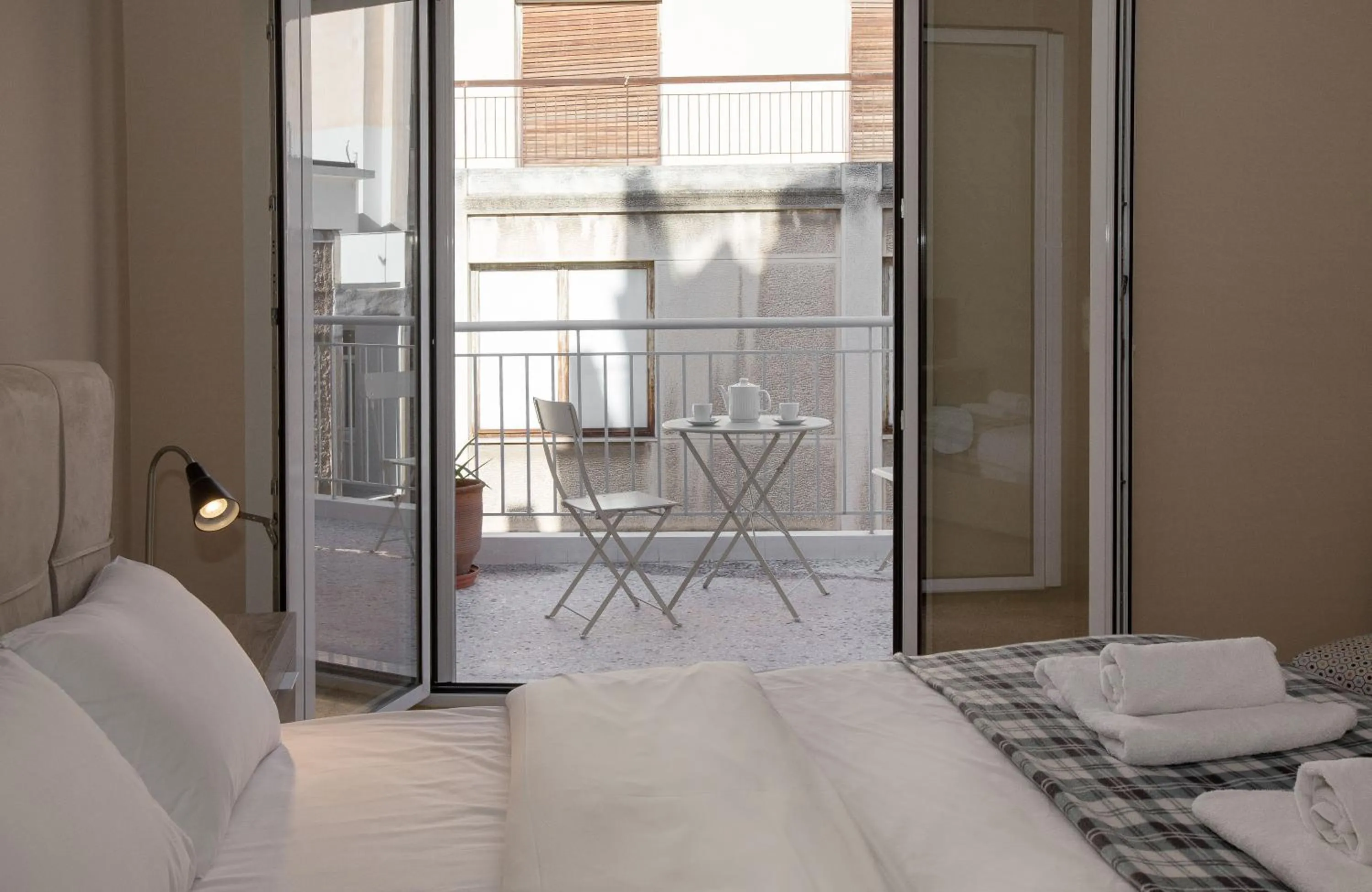 Balcony/Terrace, Bed in Leonidas Loft in the heart of Athens by GHH