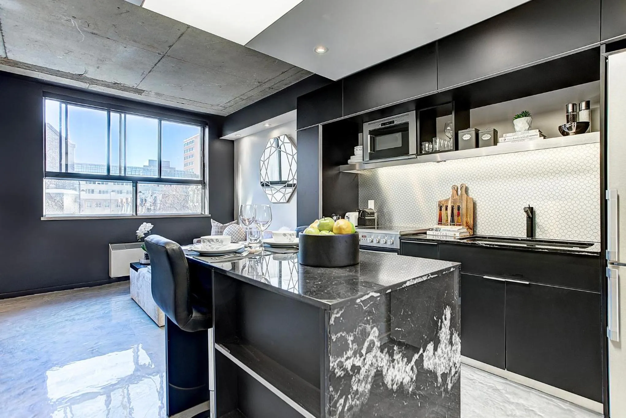 Kitchen or kitchenette in Pierce Boutique Apartments by Simplissimmo