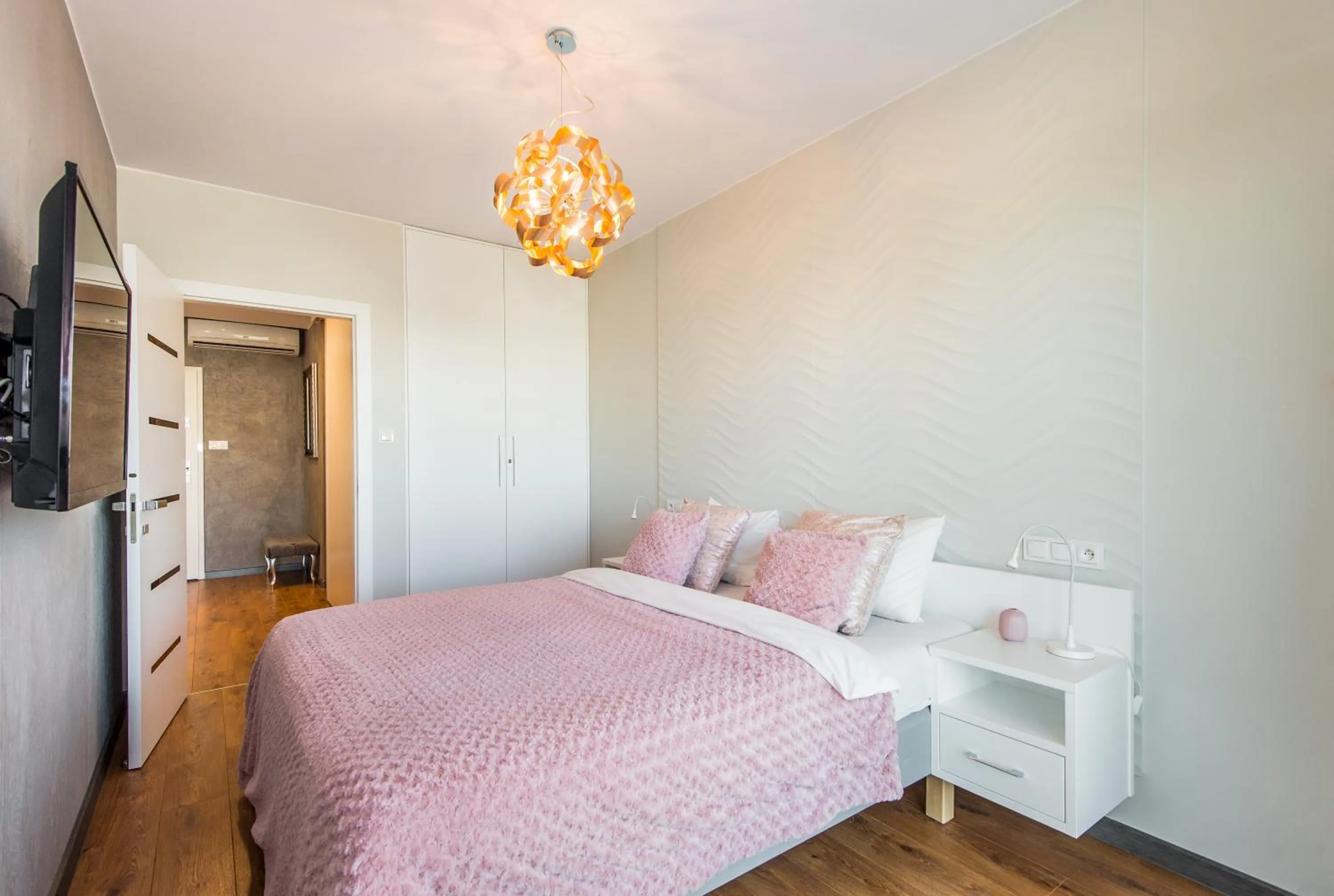 Bed in Super-Apartamenty International Fair