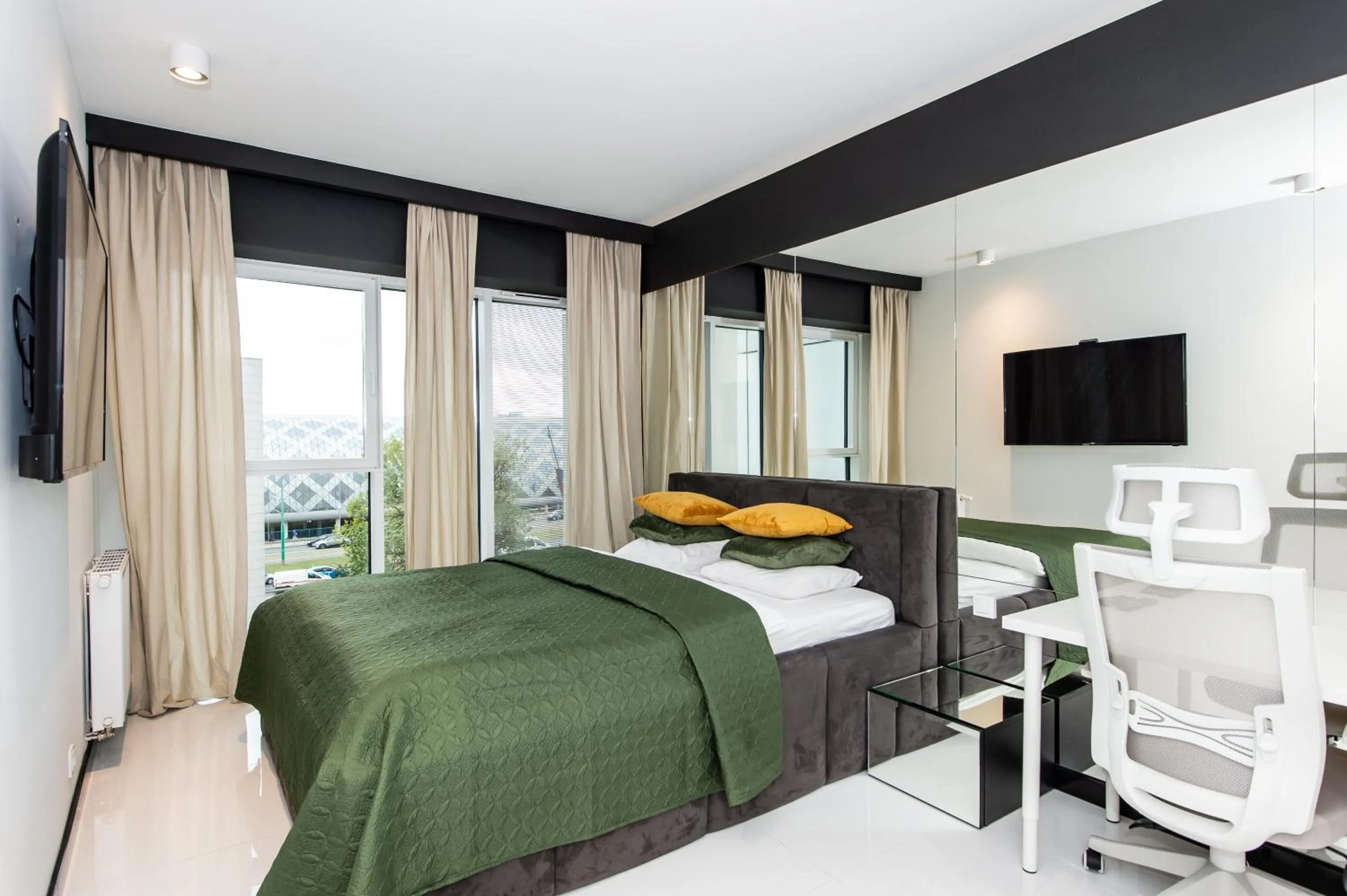 Bed in Super-Apartamenty International Fair