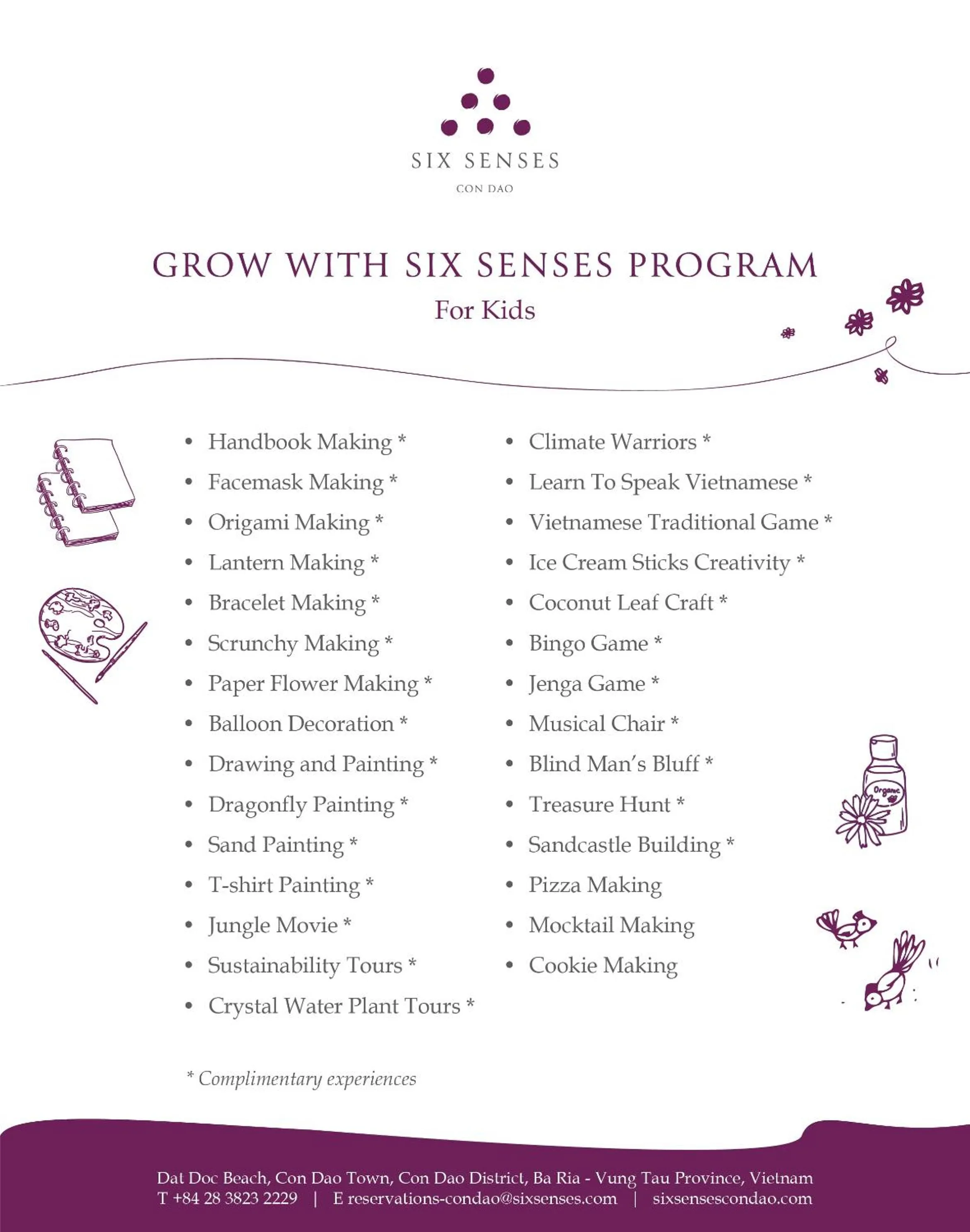 Activities in Six Senses Con Dao - Turtle Island Paradise