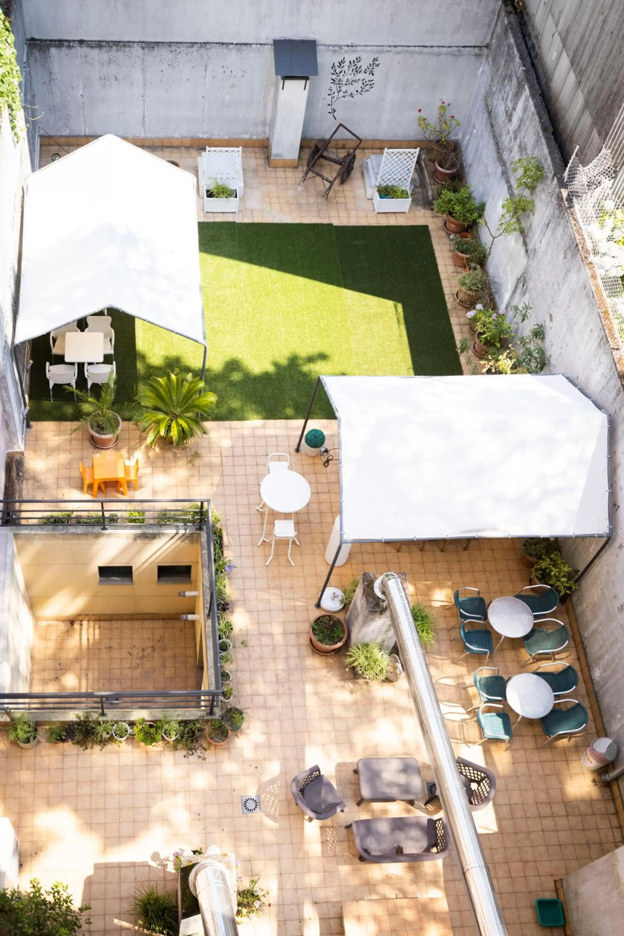 Garden view in Hotel Madrid