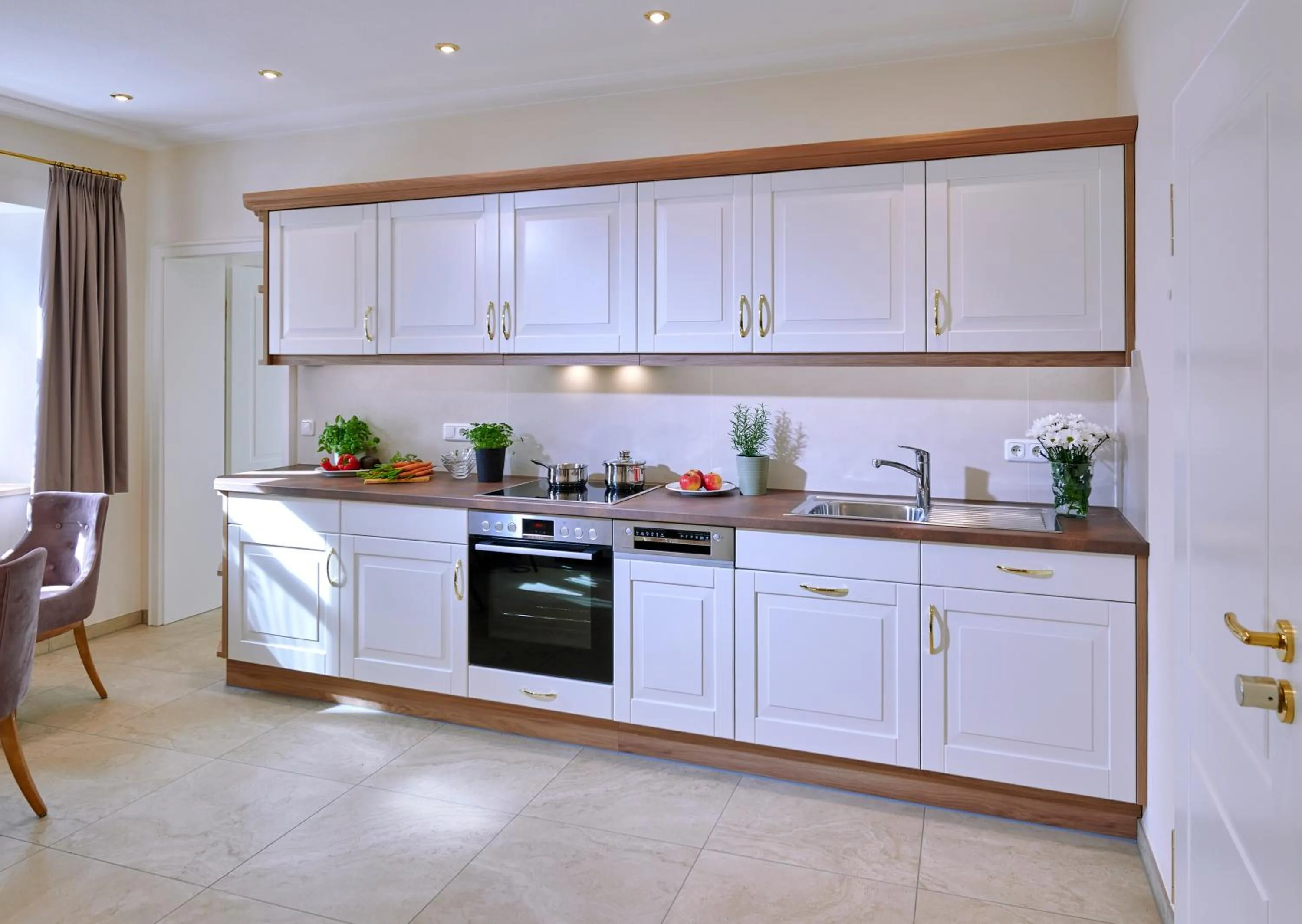 Kitchen or kitchenette in Ferienwohnungen im Bonnschloessl