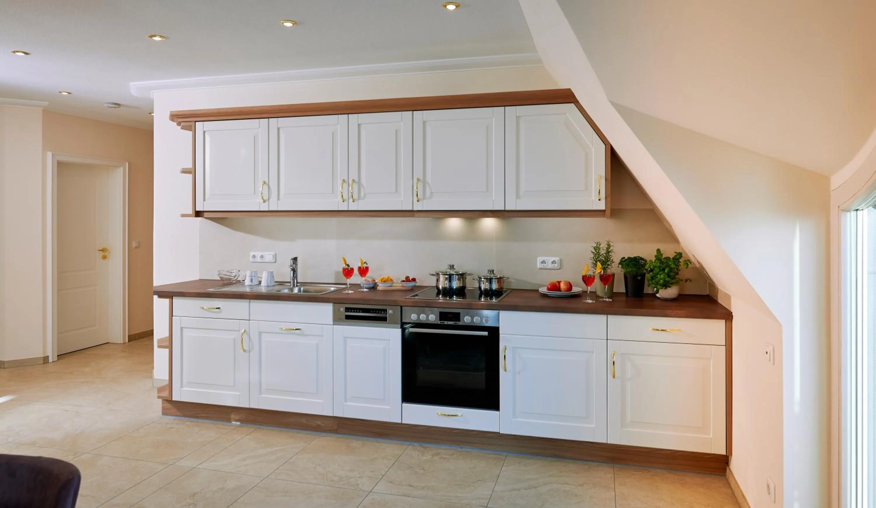 kitchen in Ferienwohnungen im Bonnschloessl