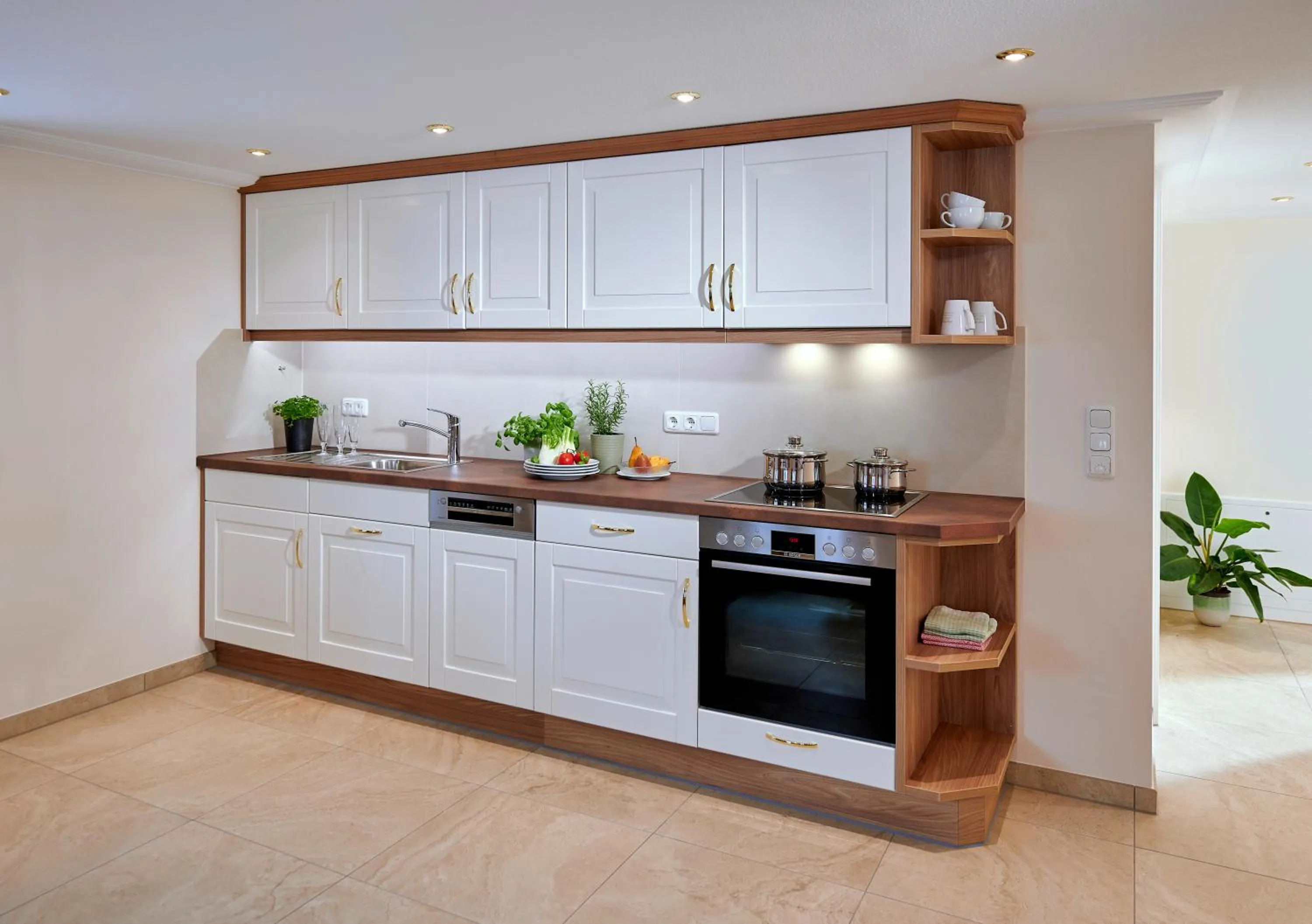 Kitchen or kitchenette in Ferienwohnungen im Bonnschloessl