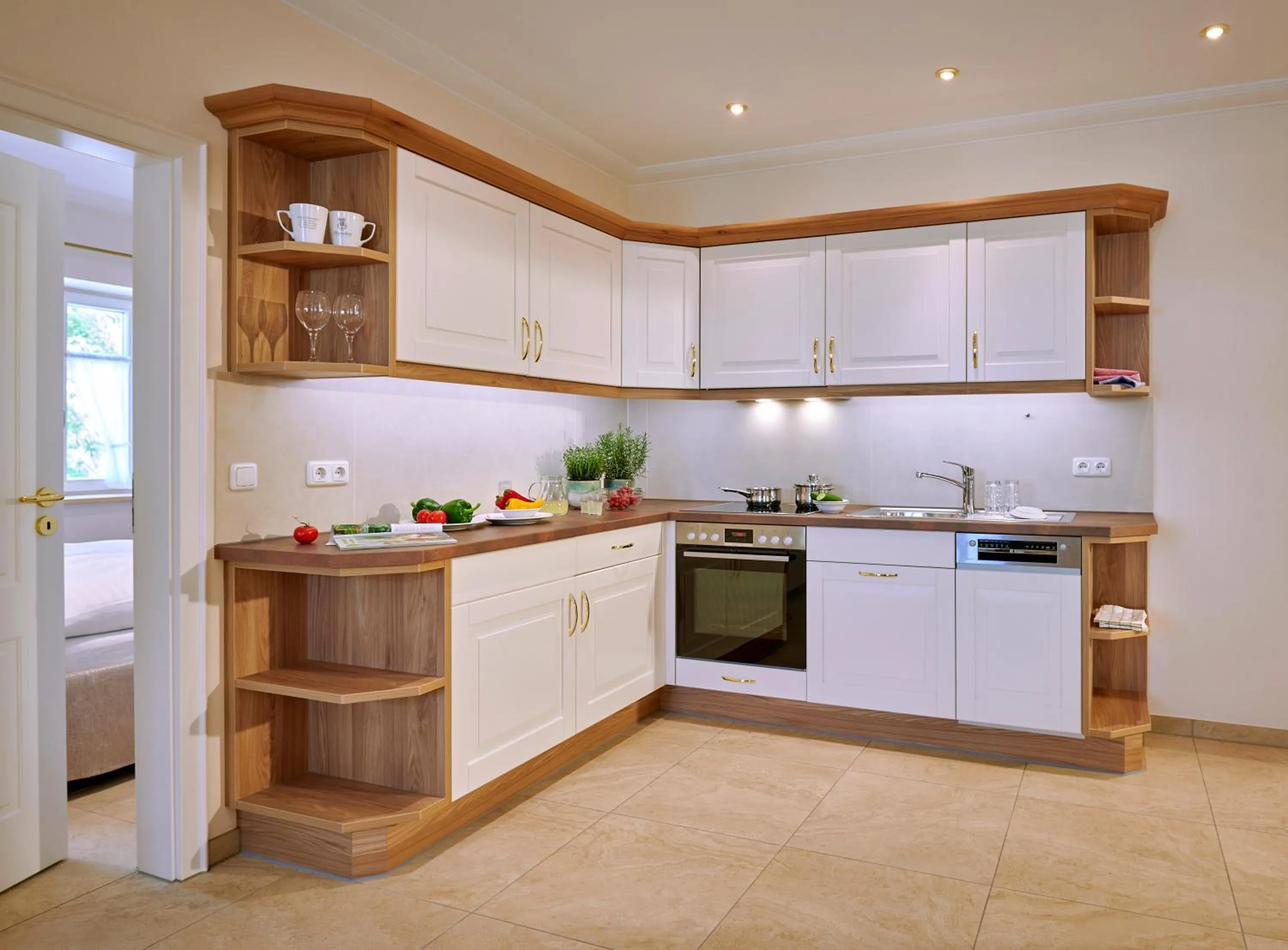 Kitchen or kitchenette in Ferienwohnungen im Bonnschloessl