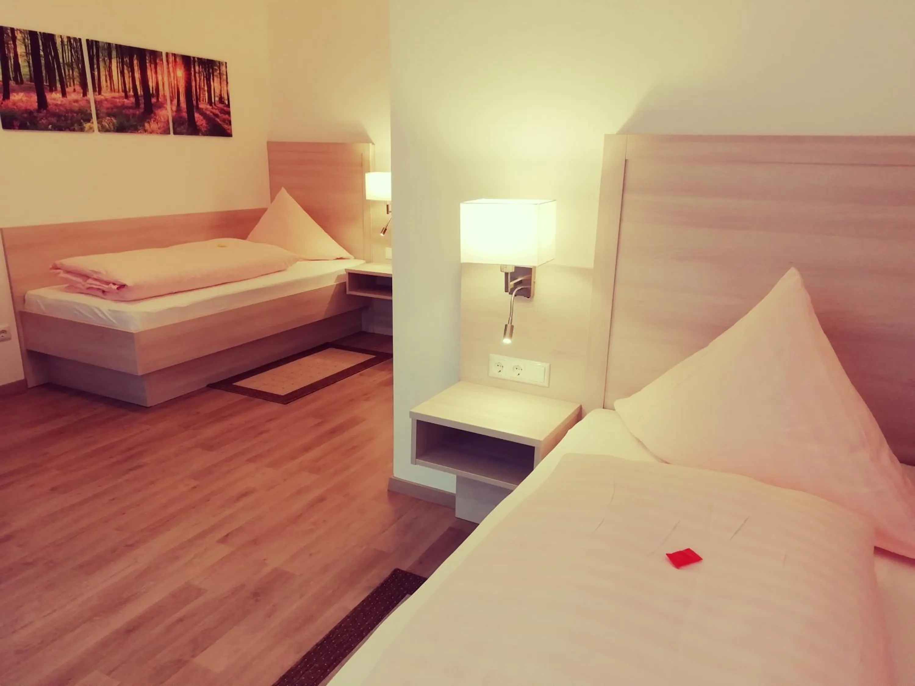 Photo of the whole room, Bed in Büchelsteiner Hof