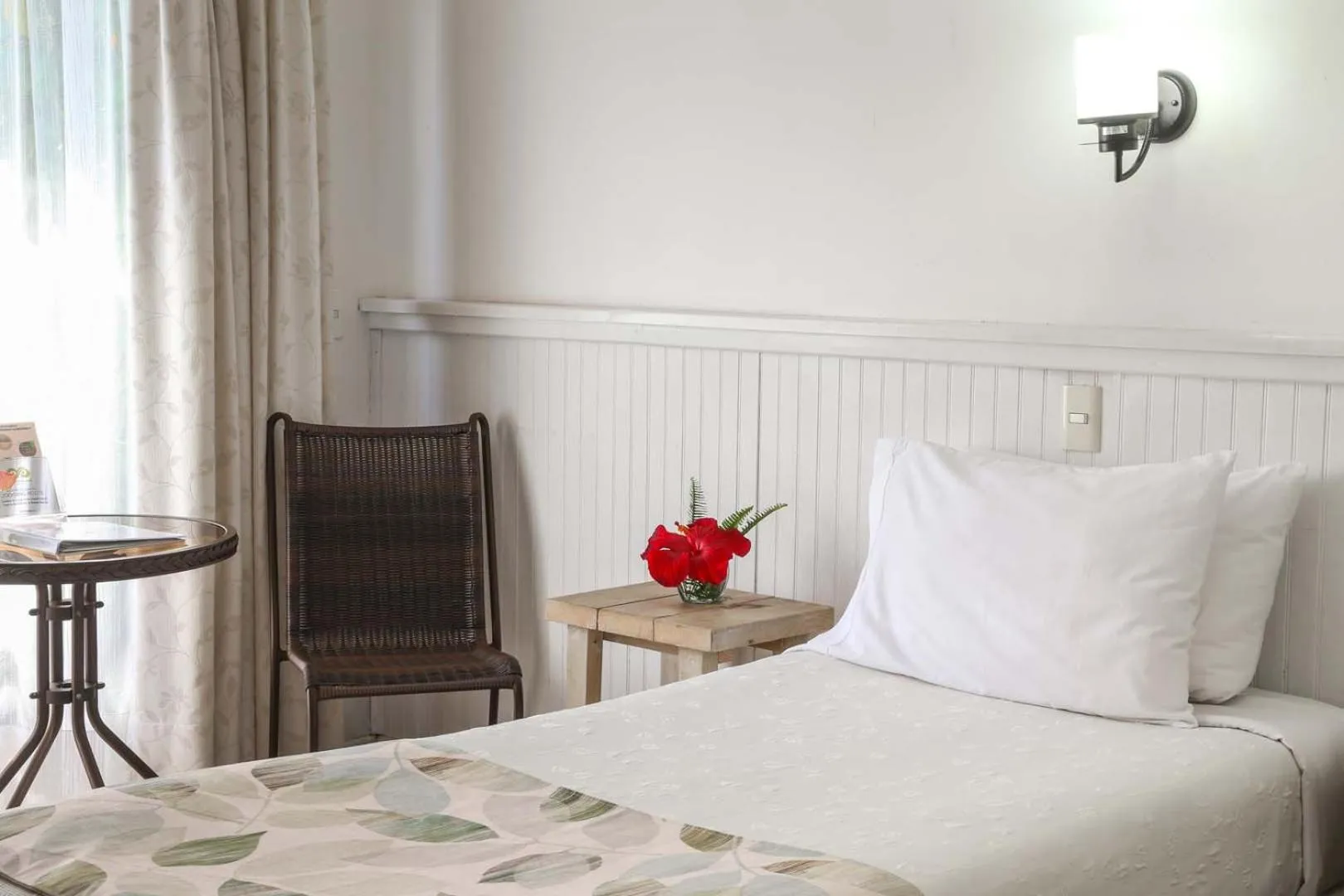 Bed in Easter Island Ecolodge