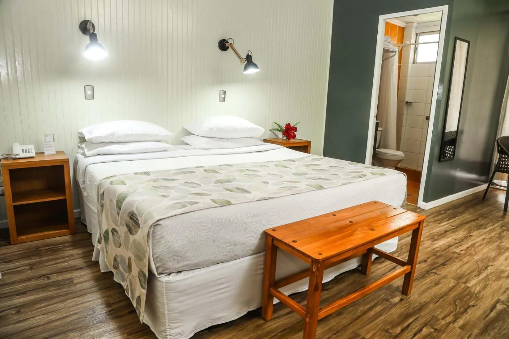 Bed in Easter Island Ecolodge