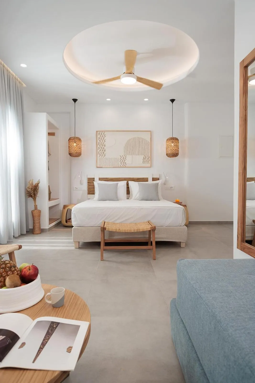 Bedroom, Bed in Agia Anna Living