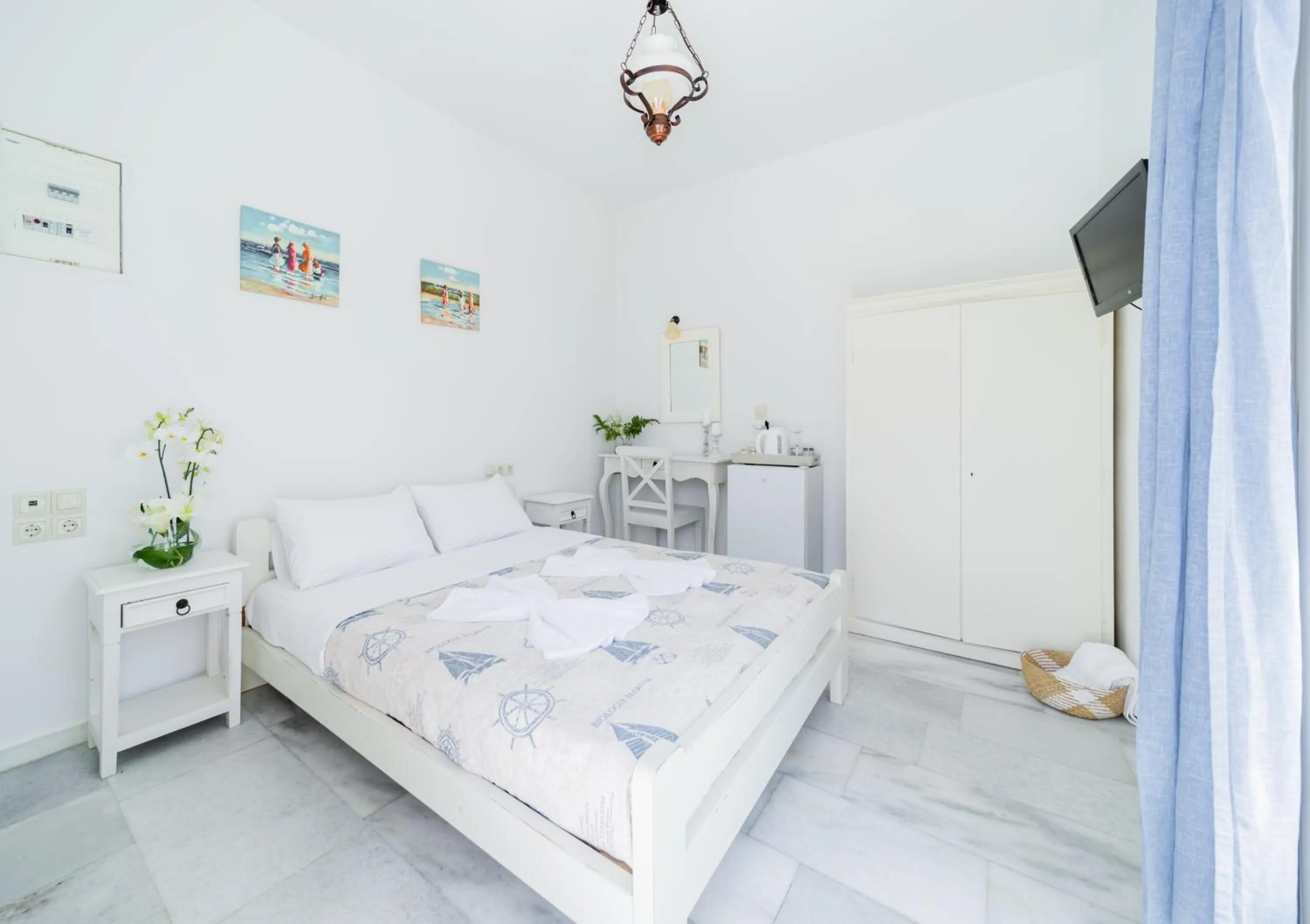 Bedroom, Bed in Agia Anna Living