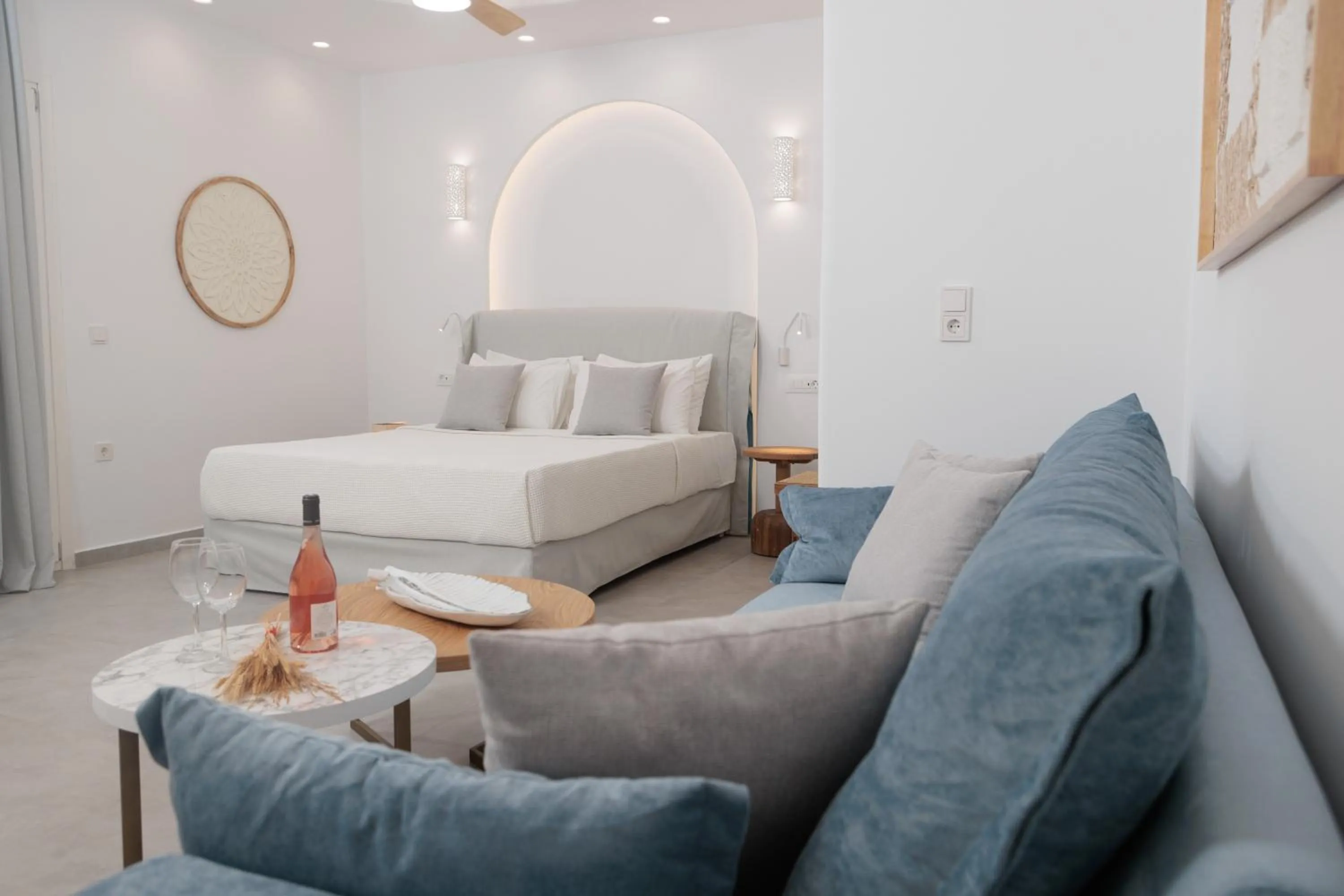 Bedroom, Bed in Agia Anna Living